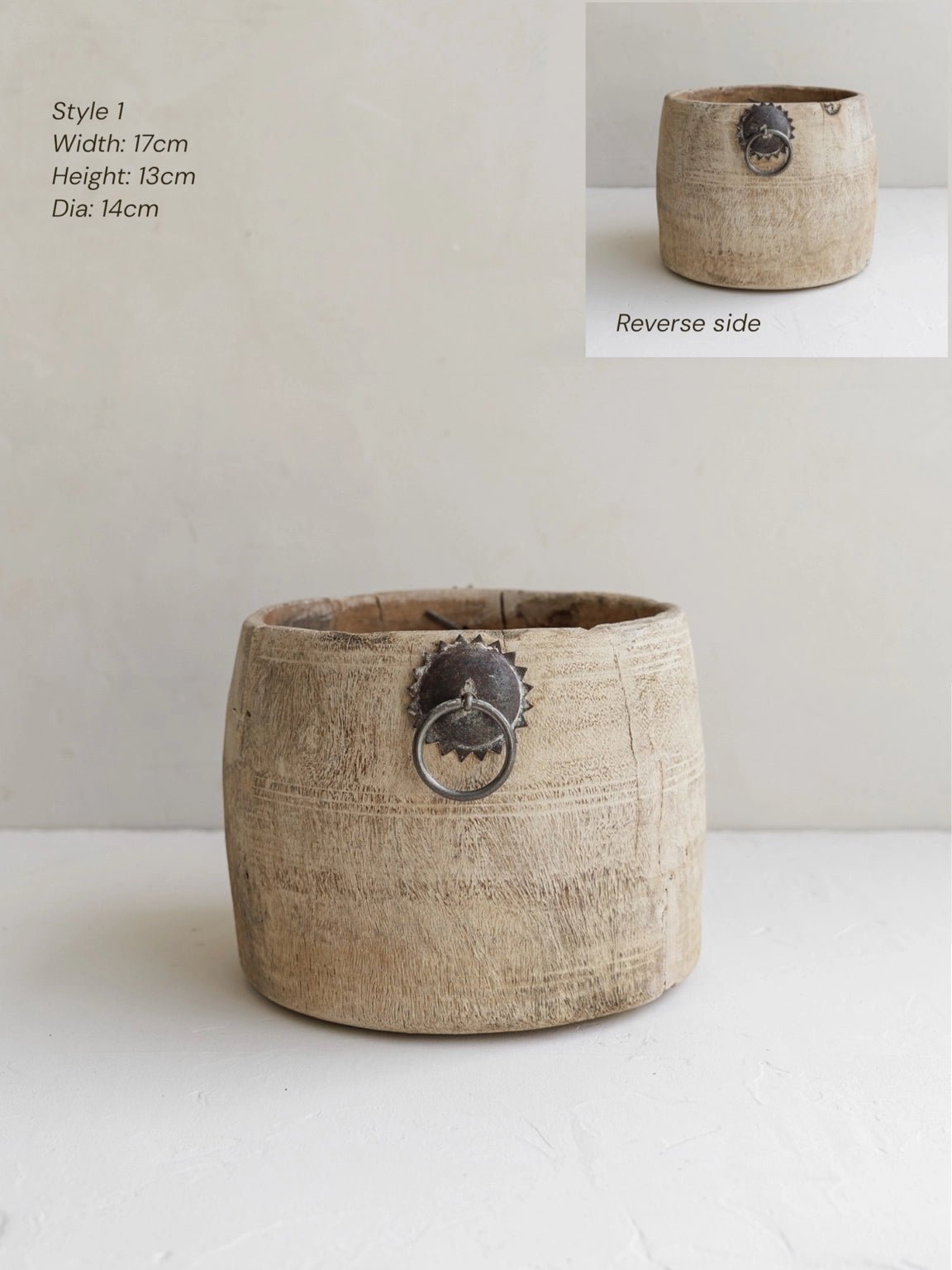Indian Wooden Mana Pot - Wander & Wild Home