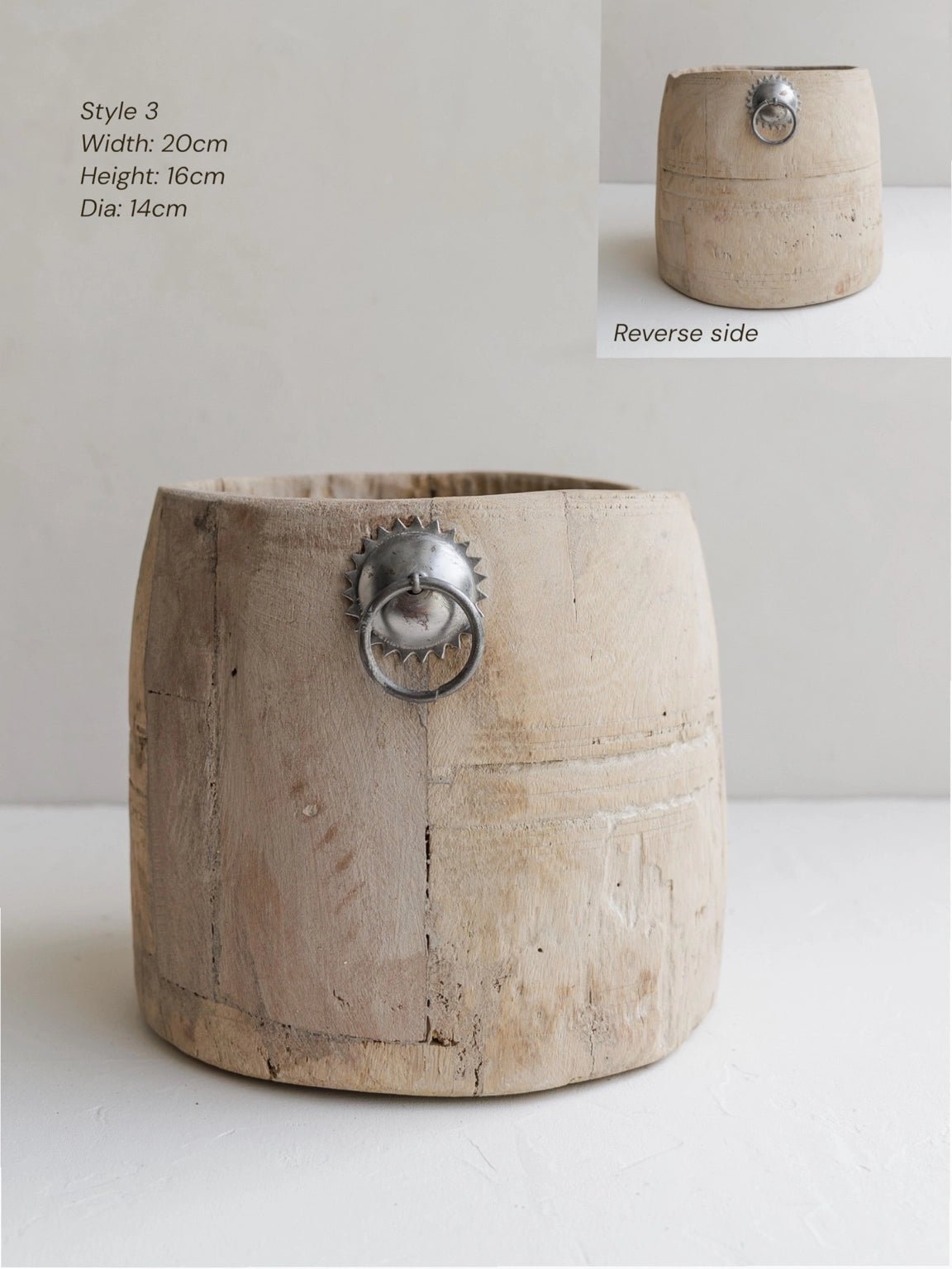 Indian Wooden Mana Pot - Wander & Wild Home