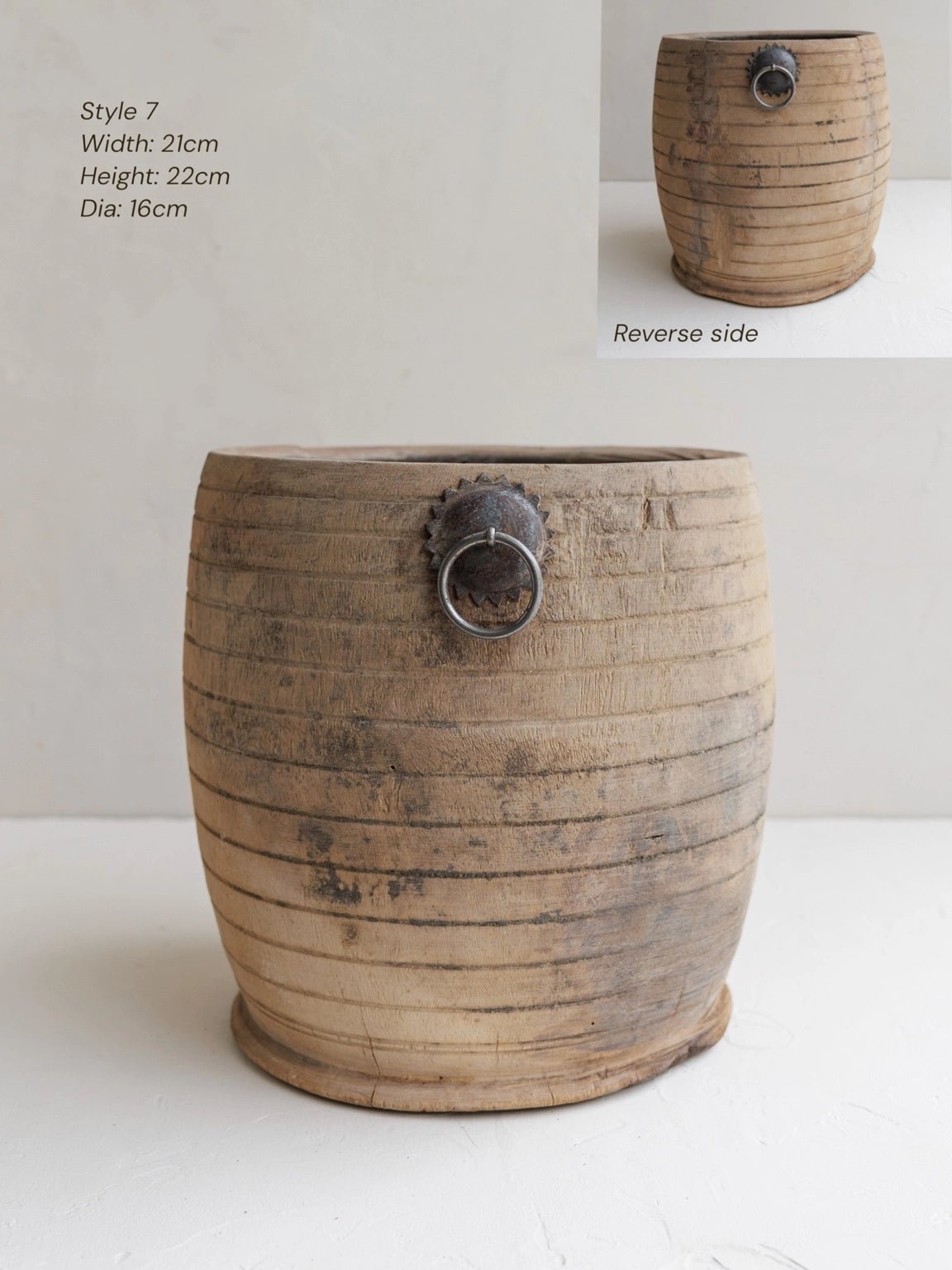 Indian Wooden Mana Pot - Wander & Wild Home