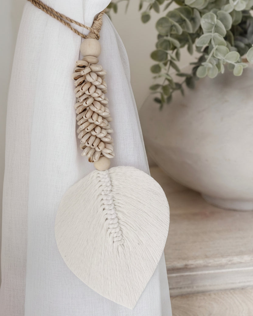 Lana Shell Leaf Tassel - Wander & Wild Home