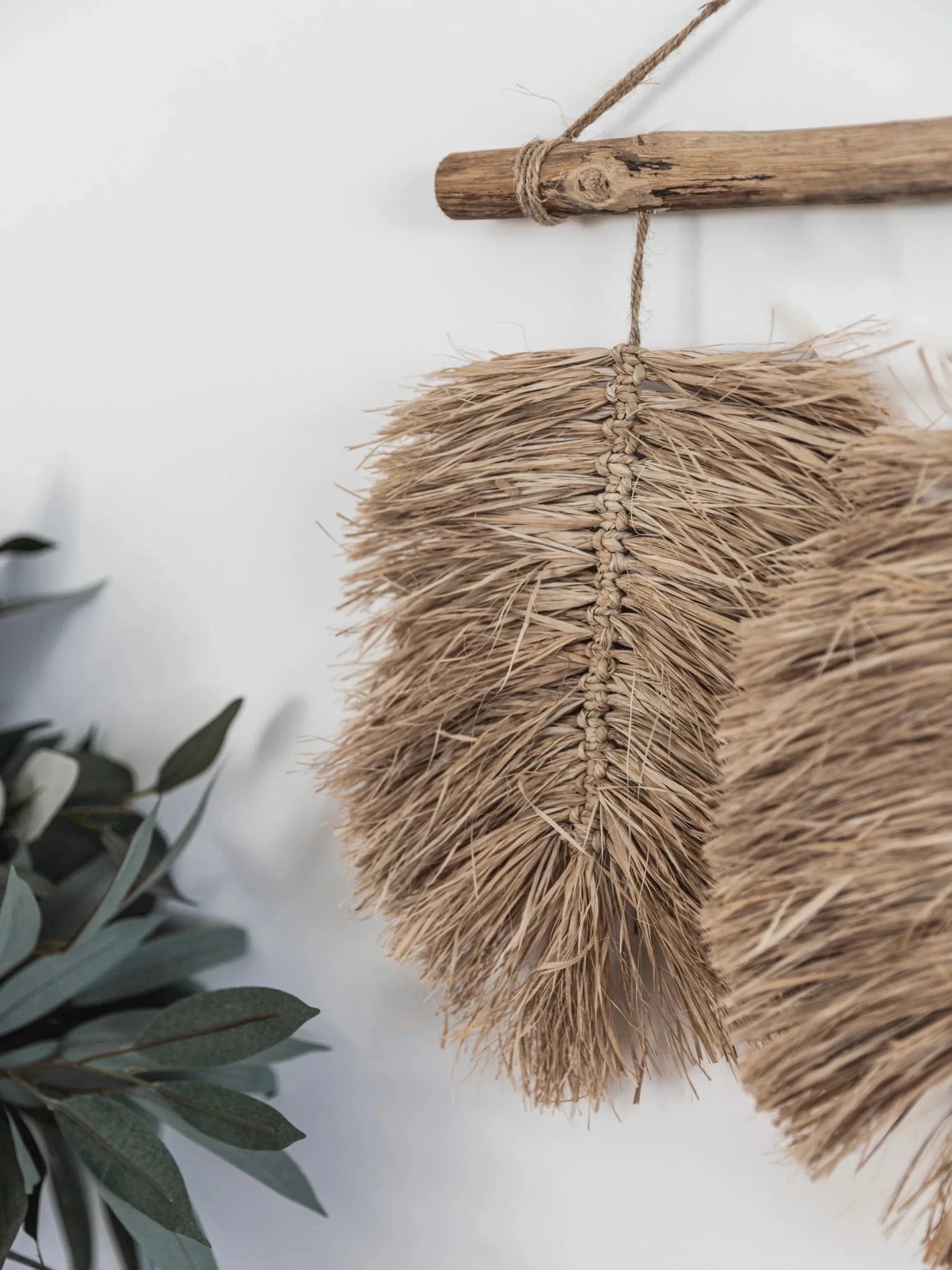 Laos | Raffia Leaf Wall Hanging - Wander & Wild Home