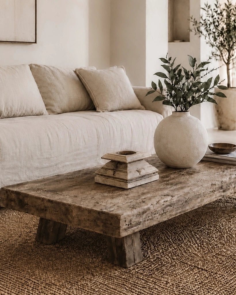 Large Vintage Indian Pillar Base Candle Stand | Full Profile - Wander & Wild Home