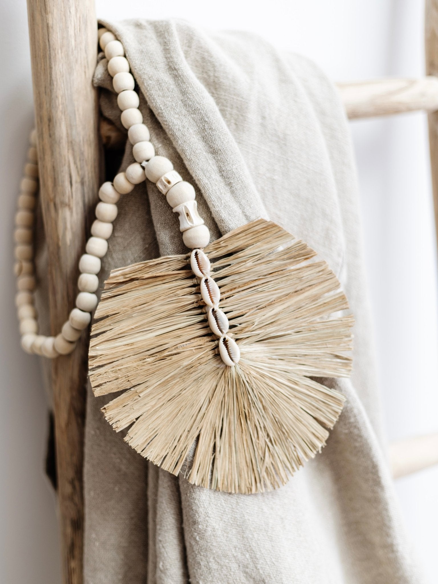 Lena | Raffia & Shell Garland - Wander & Wild Home