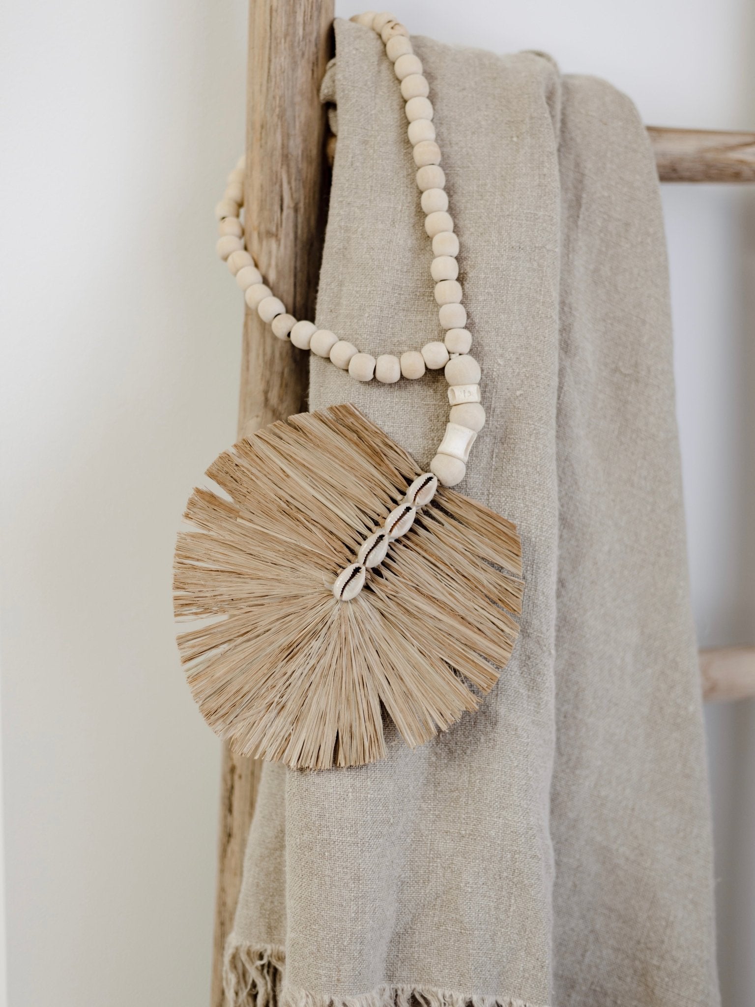 Lena | Raffia & Shell Garland - Wander & Wild Home