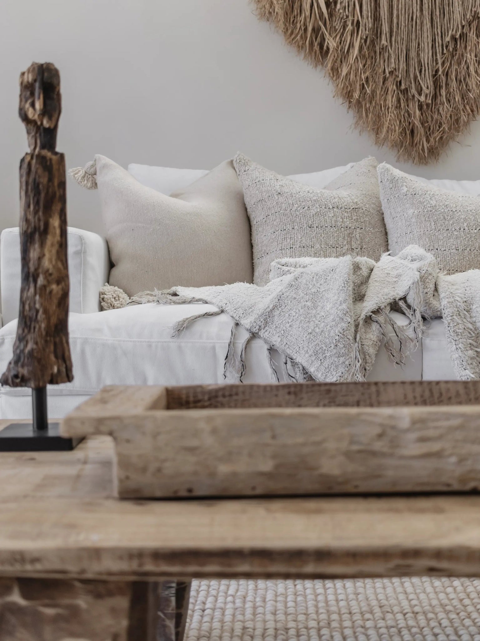Looma Recycled Linen Cushion - Wander & Wild Home
