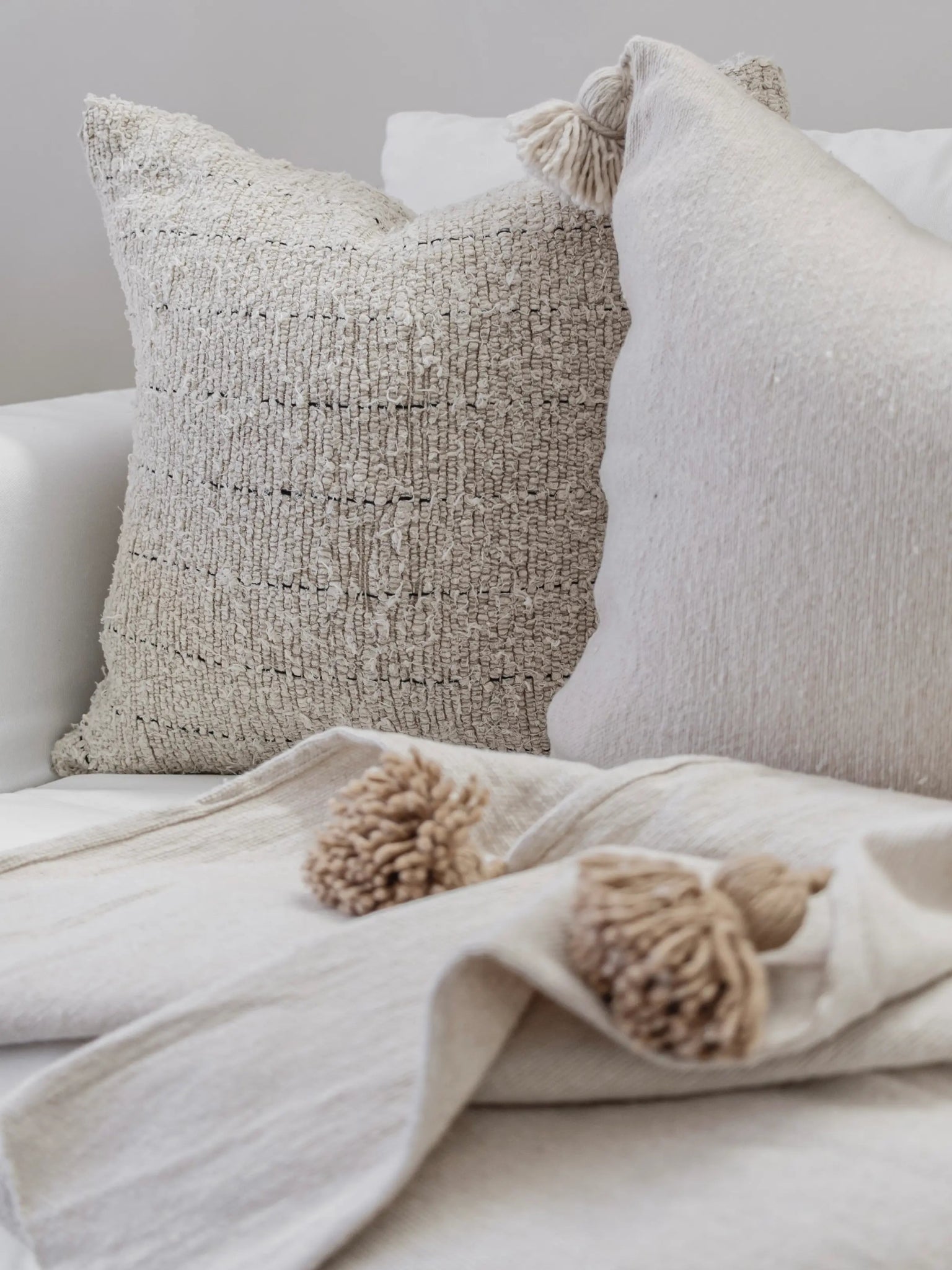 Looma Recycled Linen Cushion - Wander & Wild Home