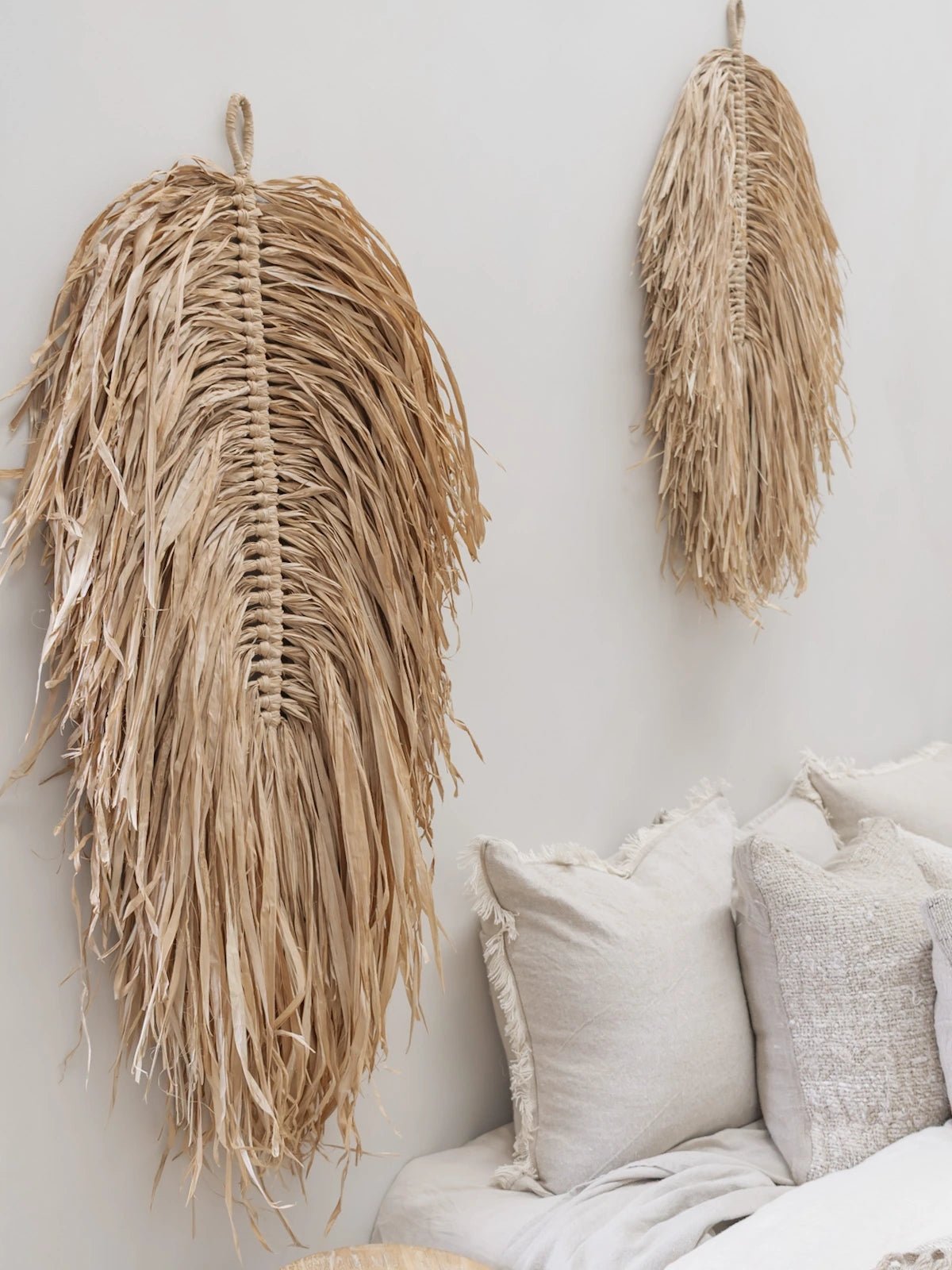 Luma | Raffia Leaf Wall Hanging - Wander & Wild Home