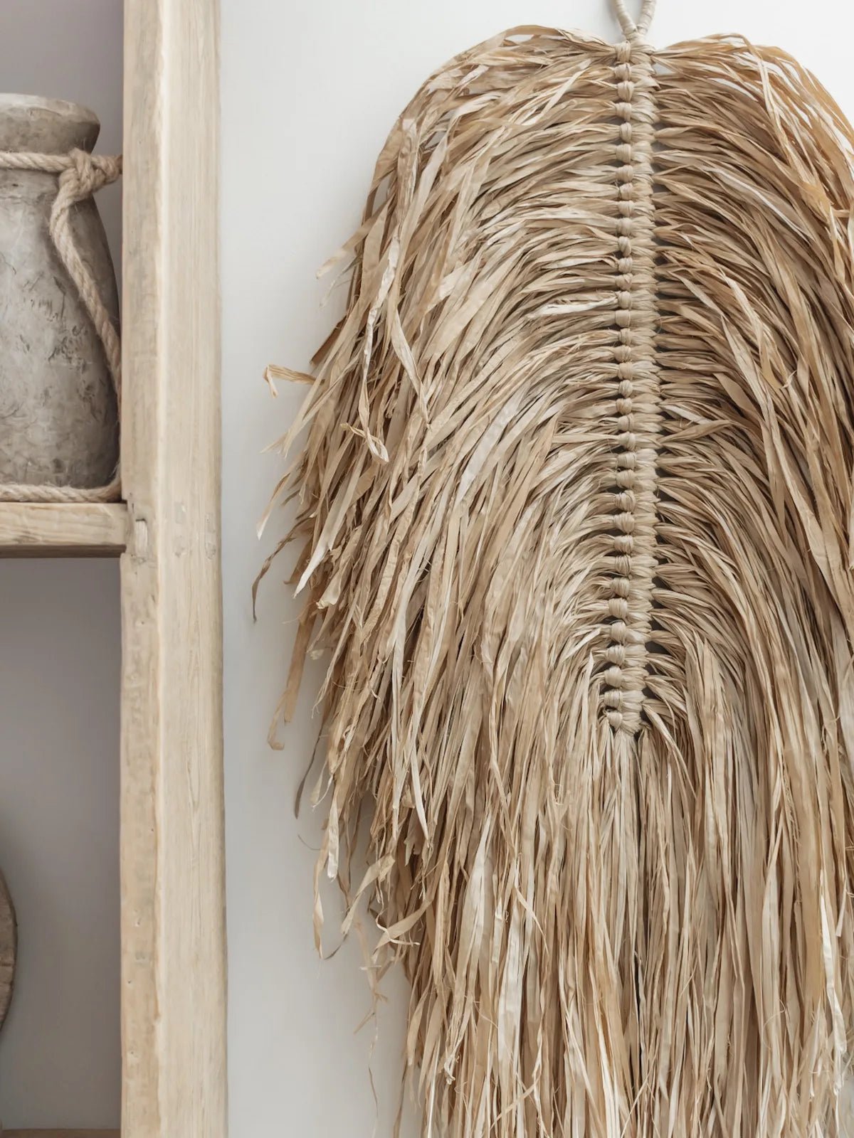 Luma | Raffia Leaf Wall Hanging - Wander & Wild Home