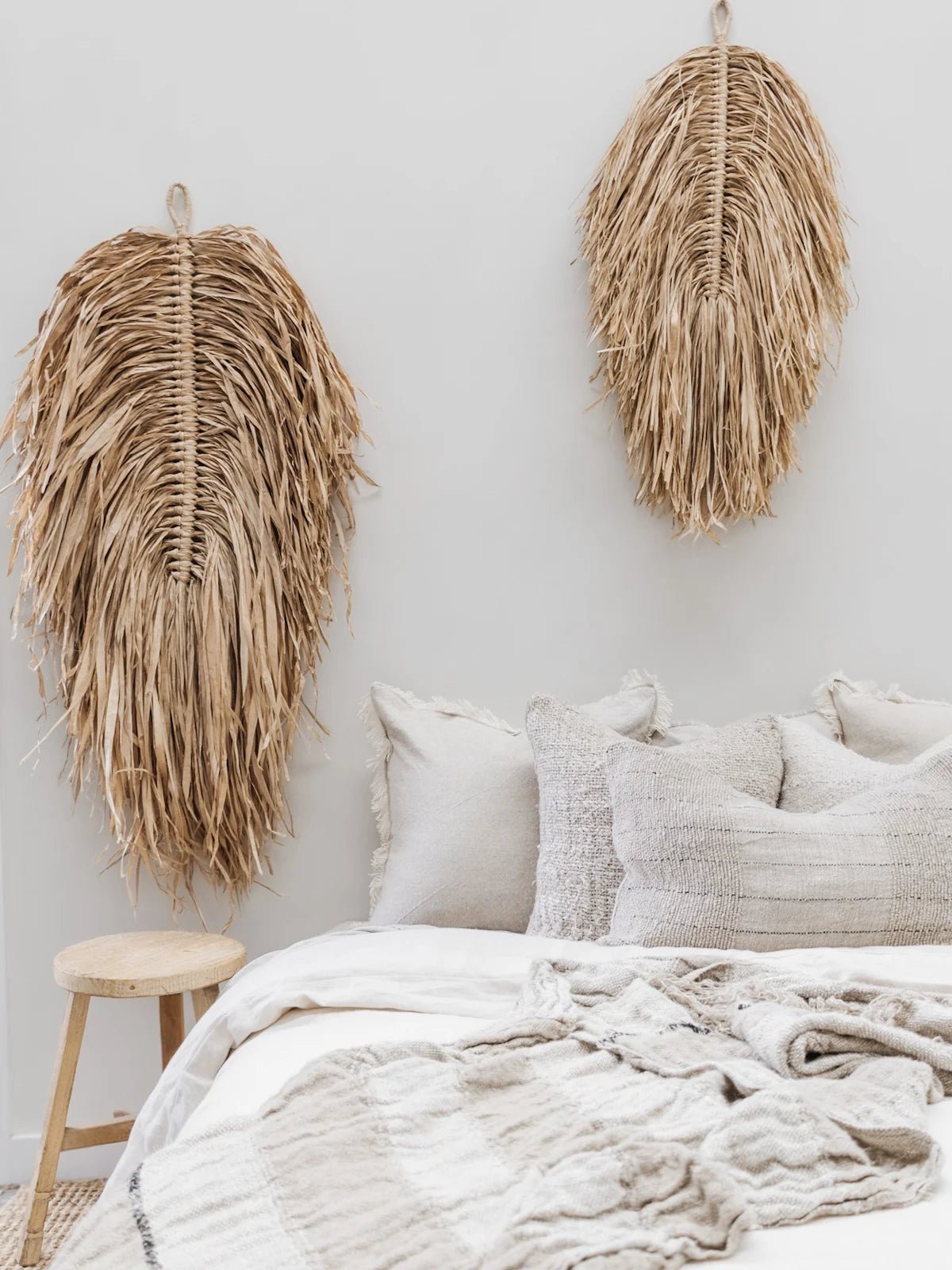 Luma | Raffia Leaf Wall Hanging - Wander & Wild Home