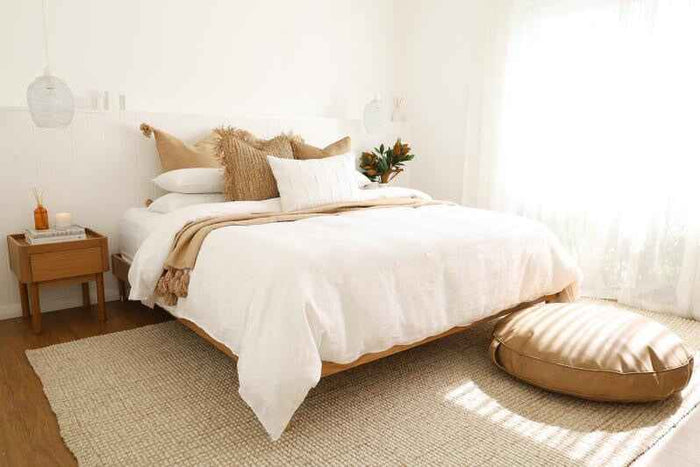 Moroccan Pom Pom Cushion - Caramel - Wander & Wild Home