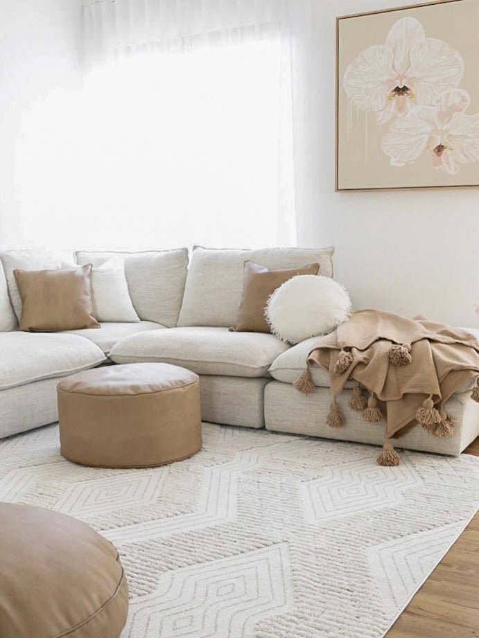 Moroccan Pom Pom Throw Blanket - Caramel - Wander & Wild Home