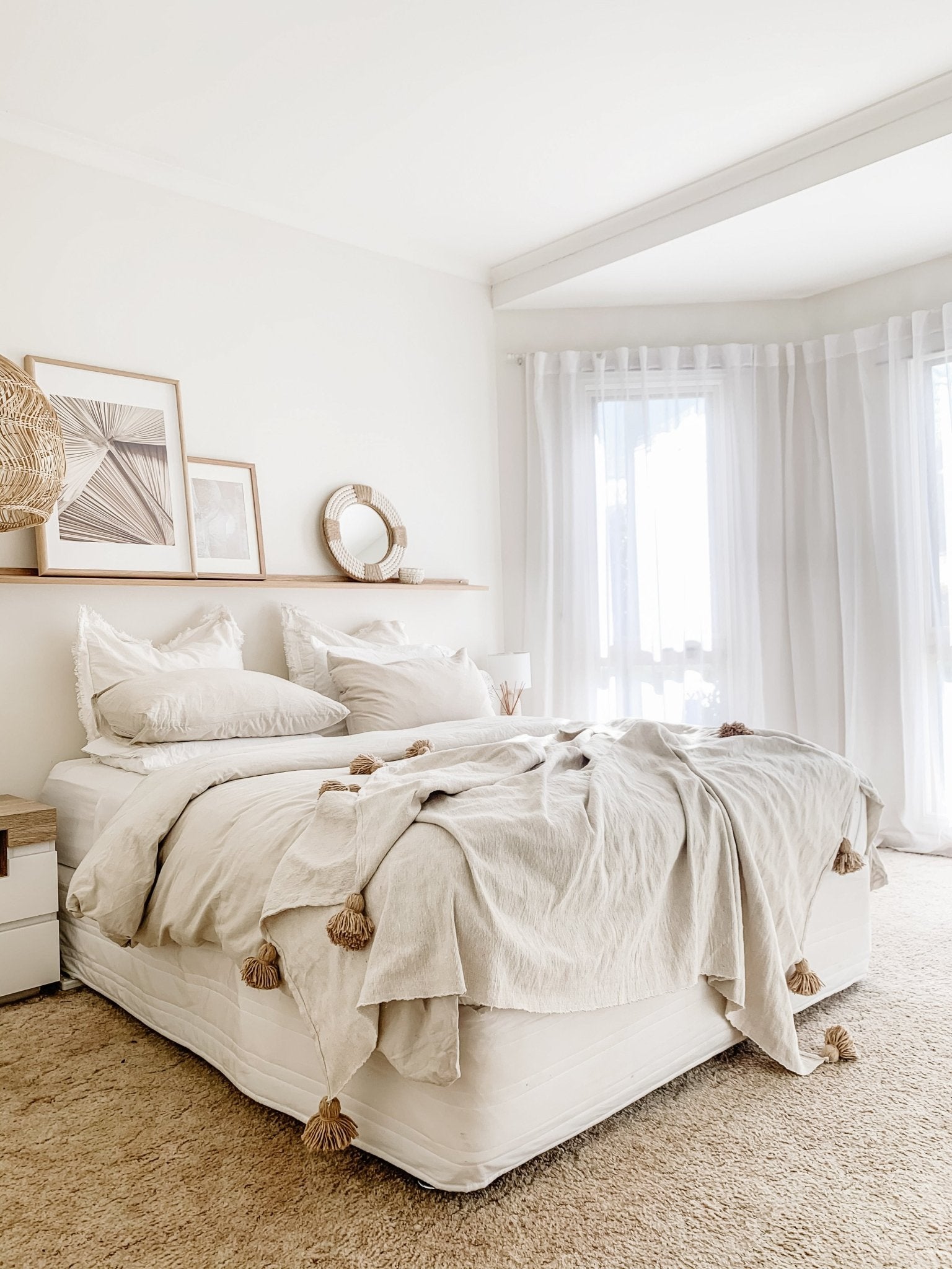 Moroccan Pom Pom Throw Blanket - Dakhla - Wander & Wild Home