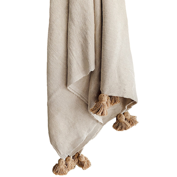 Moroccan Pom Pom Throw Blanket - Dakhla - Wander & Wild Home