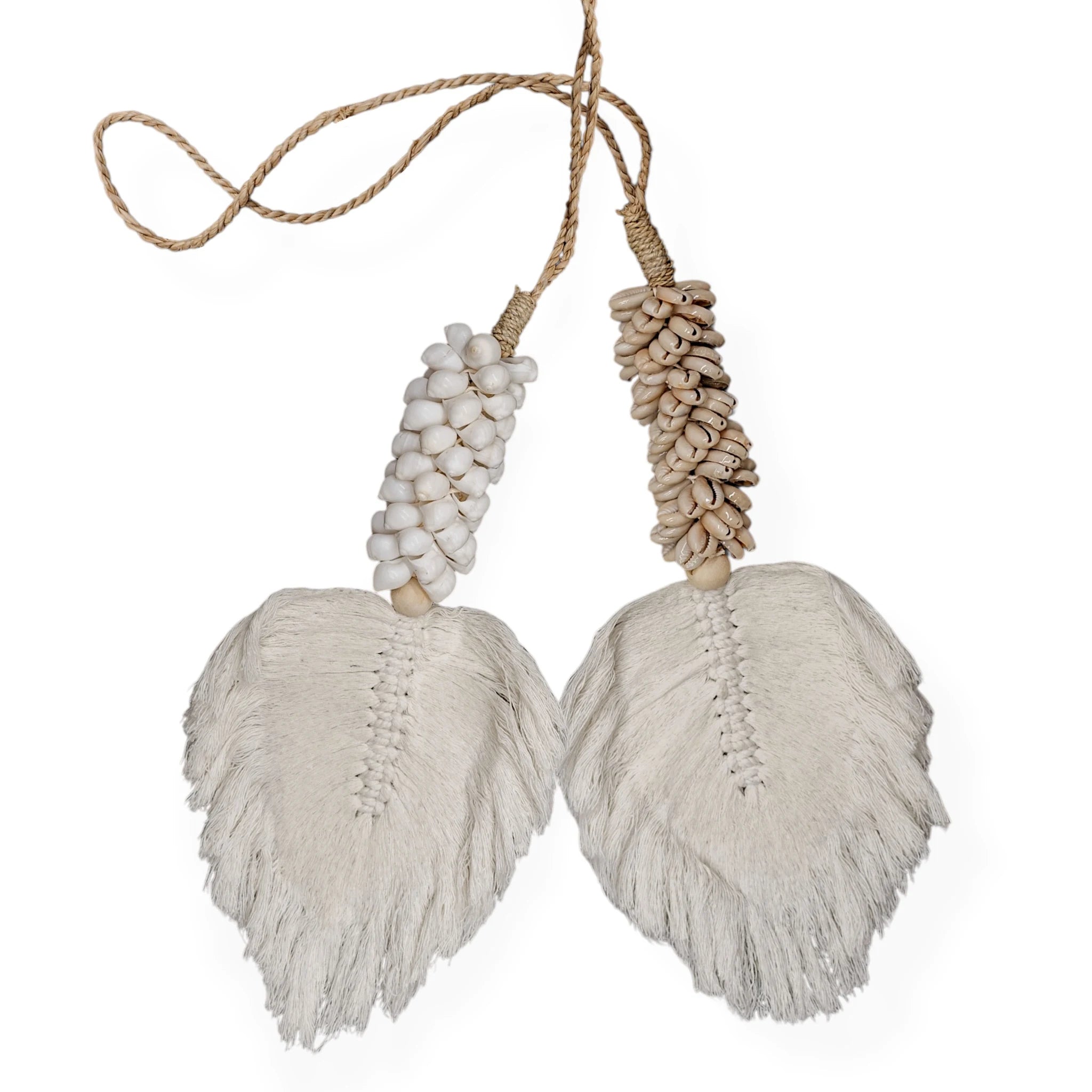 Nala | Macrame Leaf Shell Tassel - Wander & Wild Home