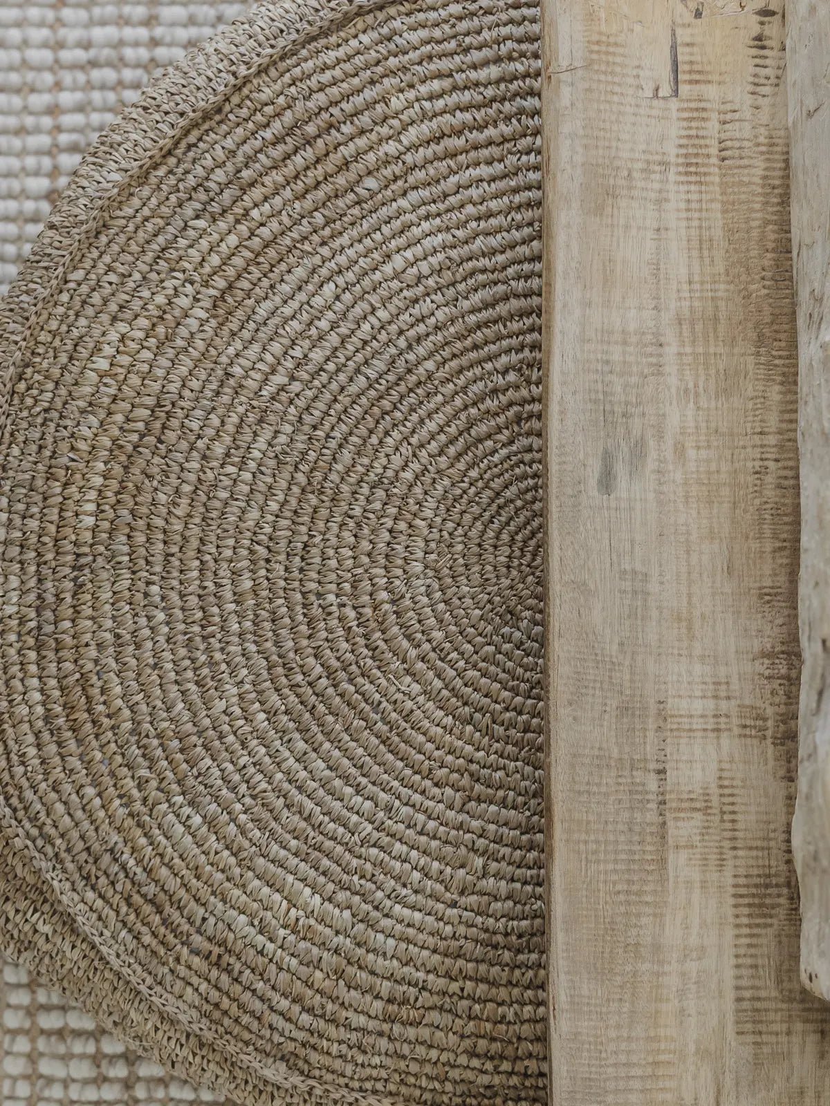 Ohana Raffia Pouffe/Floor Cushion Cover - Round - Wander & Wild Home