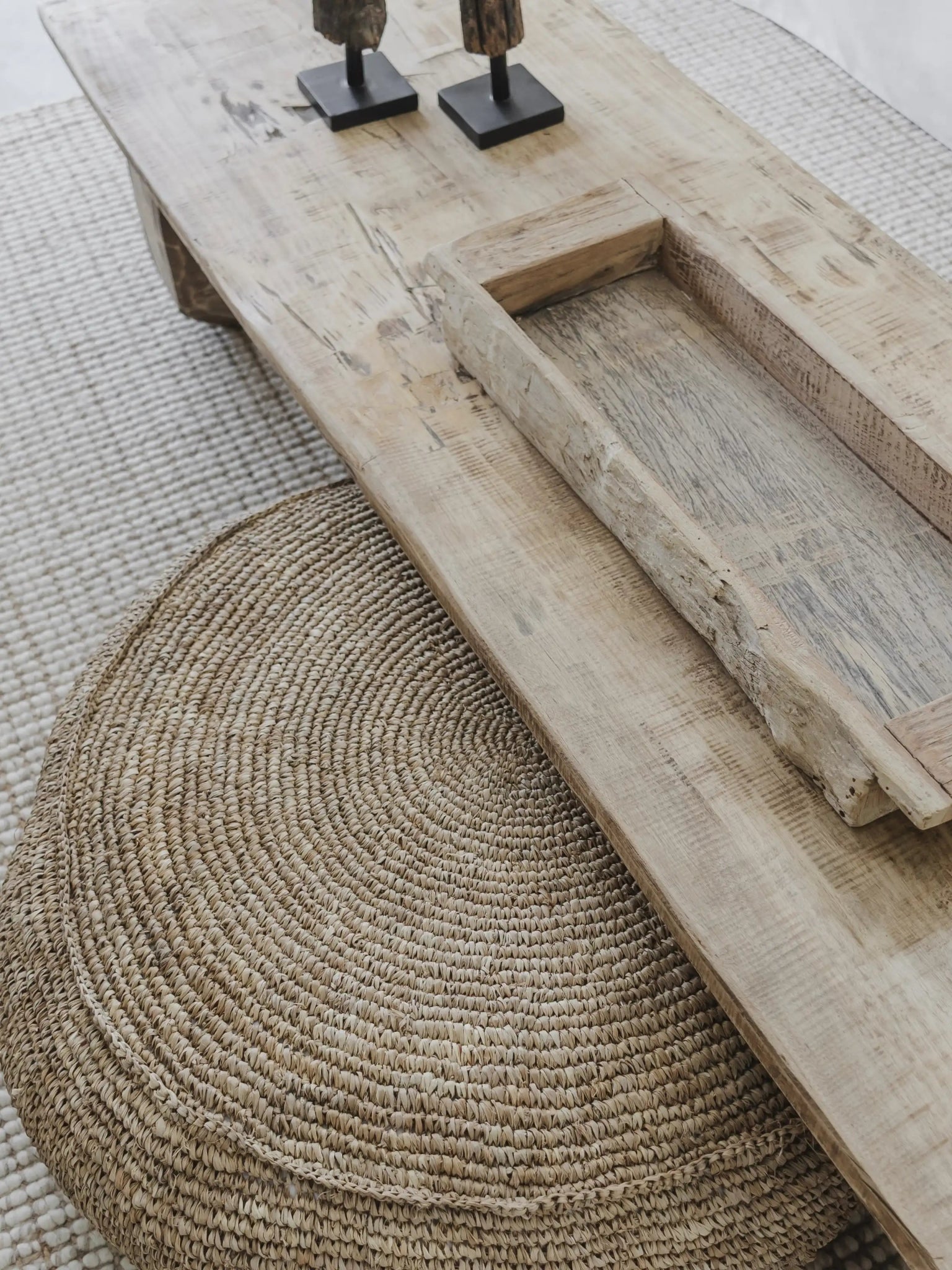 Ohana Raffia Pouffe/Floor Cushion Cover - Round - Wander & Wild Home