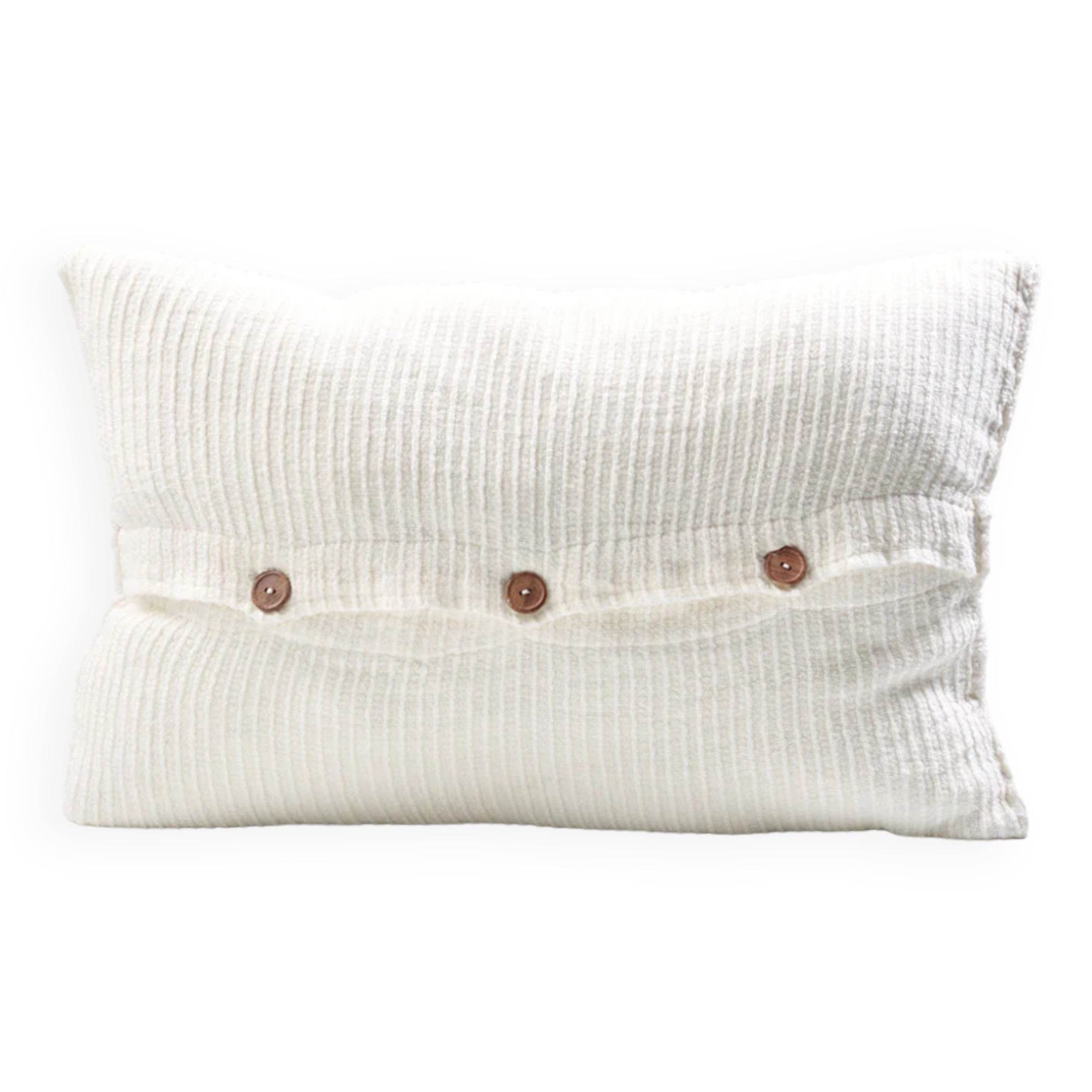Rafflad Linen Cushion -Ivory - Wander & Wild Home