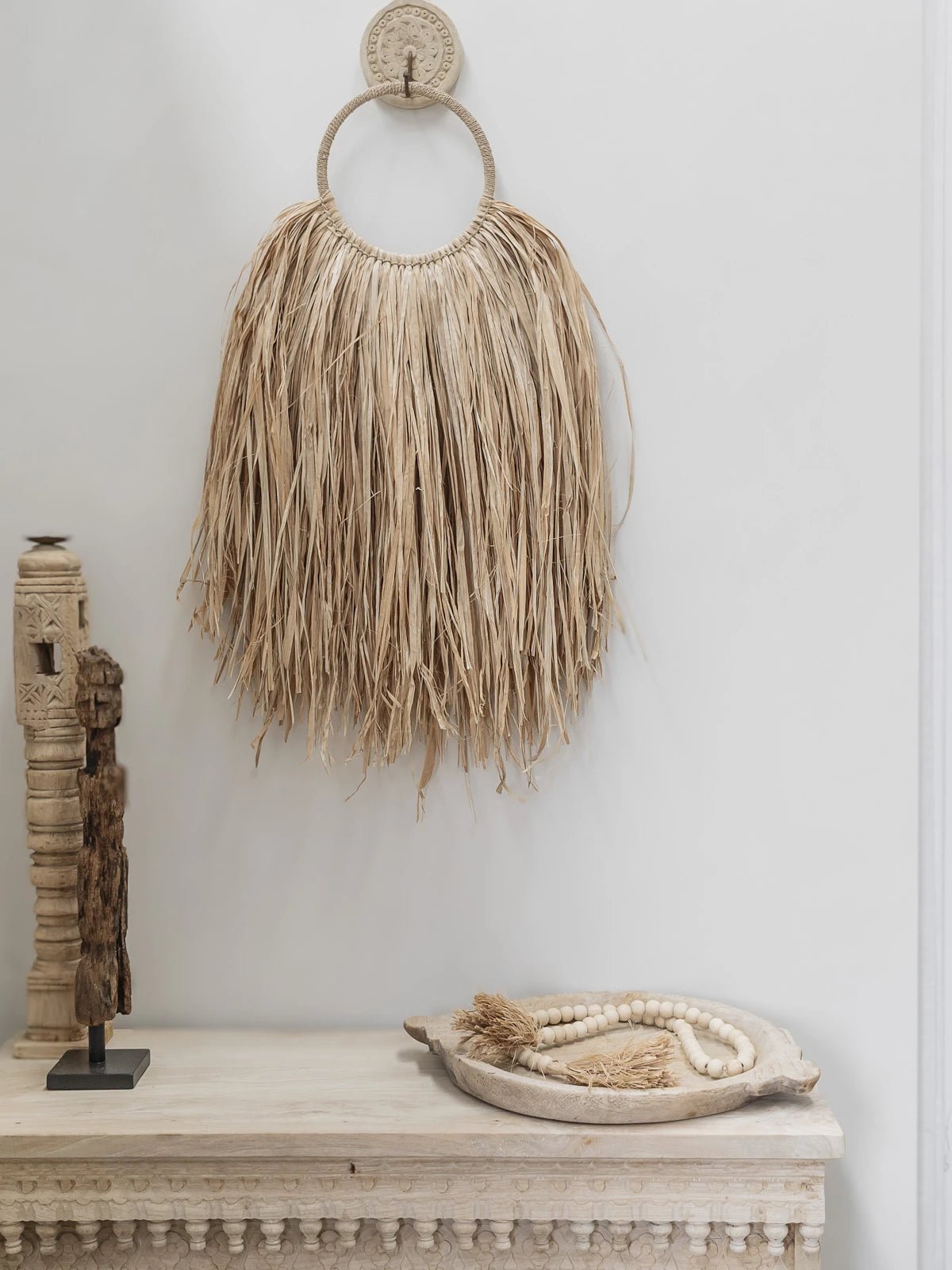 Rhea | Raffia Hooped Wall Hanging - Wander & Wild Home