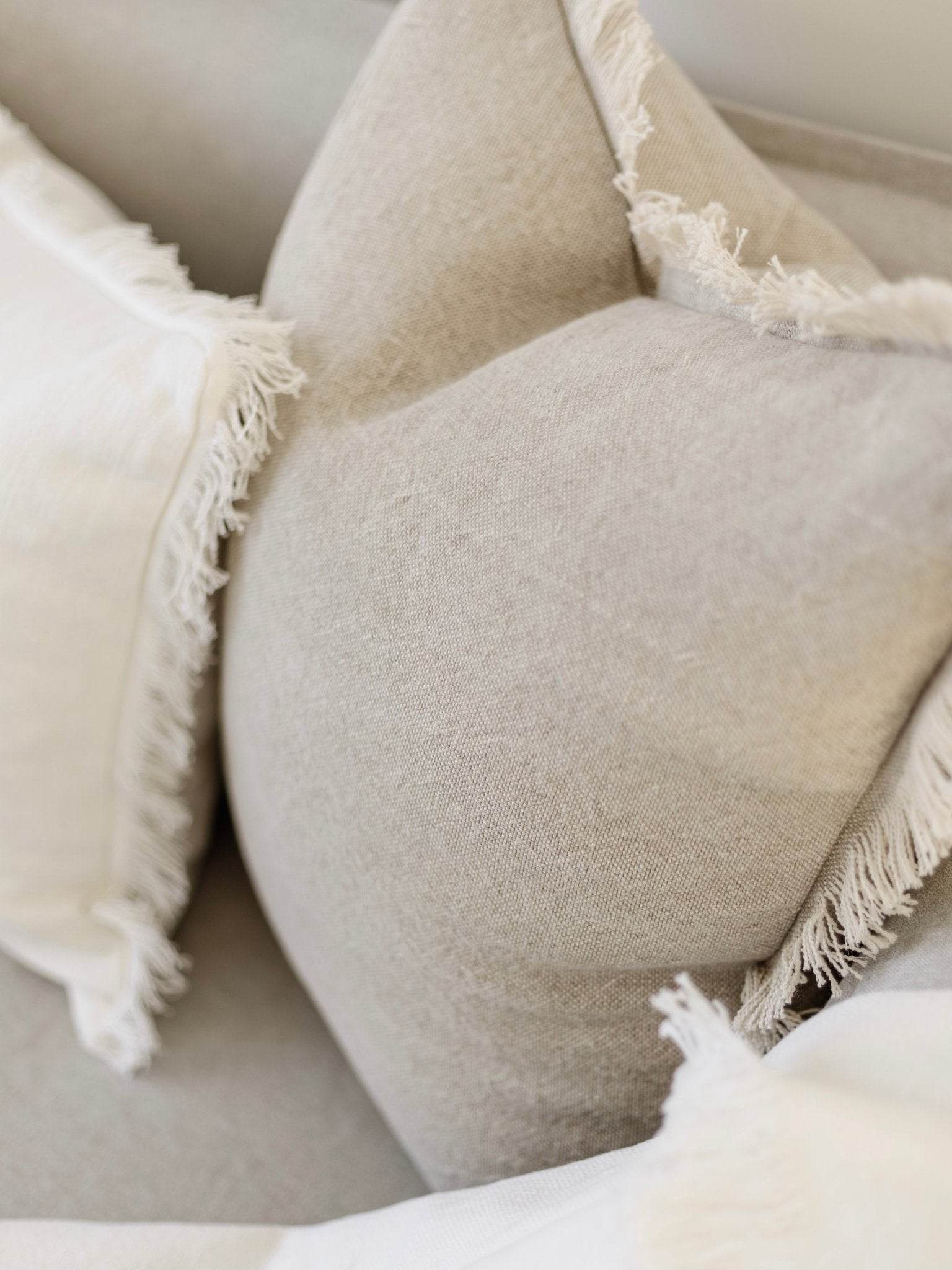 Riva Linen Cushion - Oatmeal/Natural - Wander & Wild Home