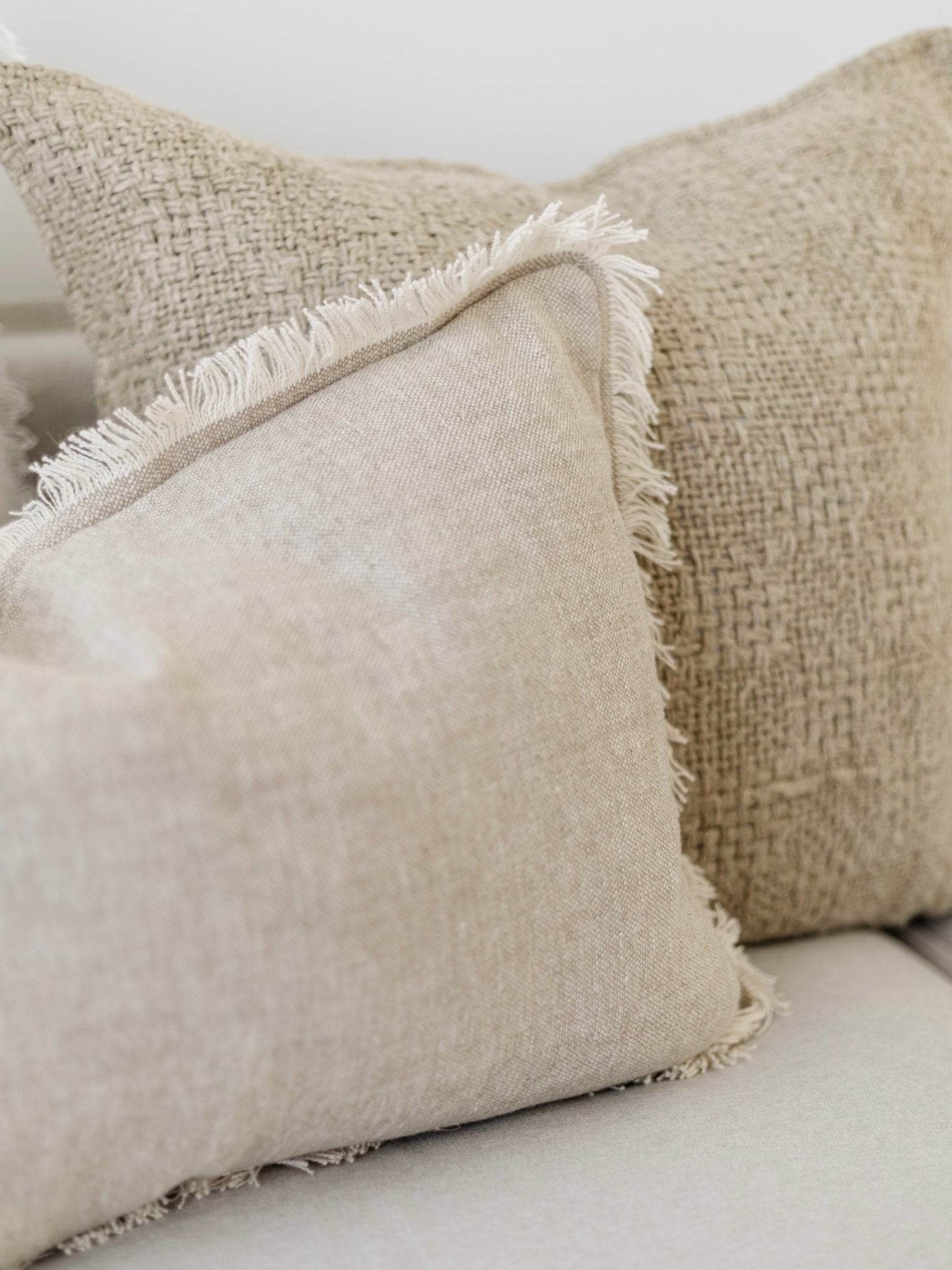 Riva Linen Cushion - Oatmeal/Natural - Wander & Wild Home