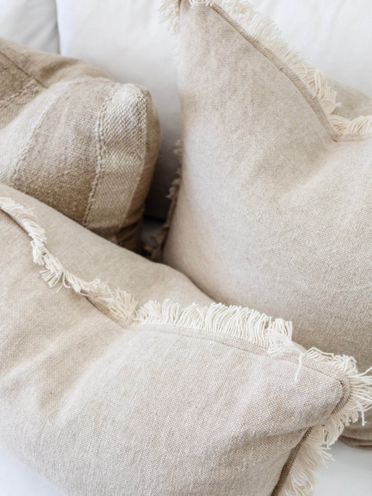 Riva Linen Cushion - Oatmeal/Natural - Wander & Wild Home