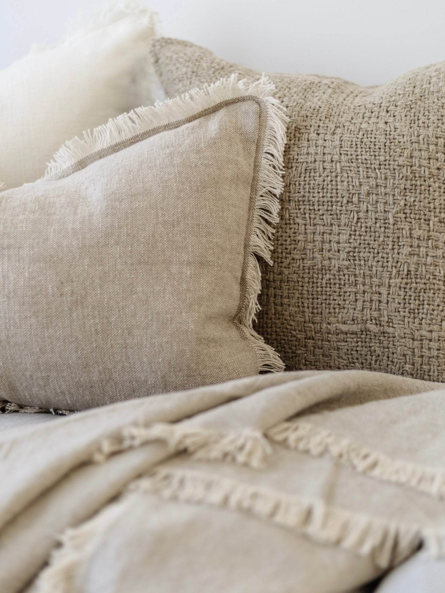 Riva Linen Cushion - Oatmeal/Natural - Wander & Wild Home