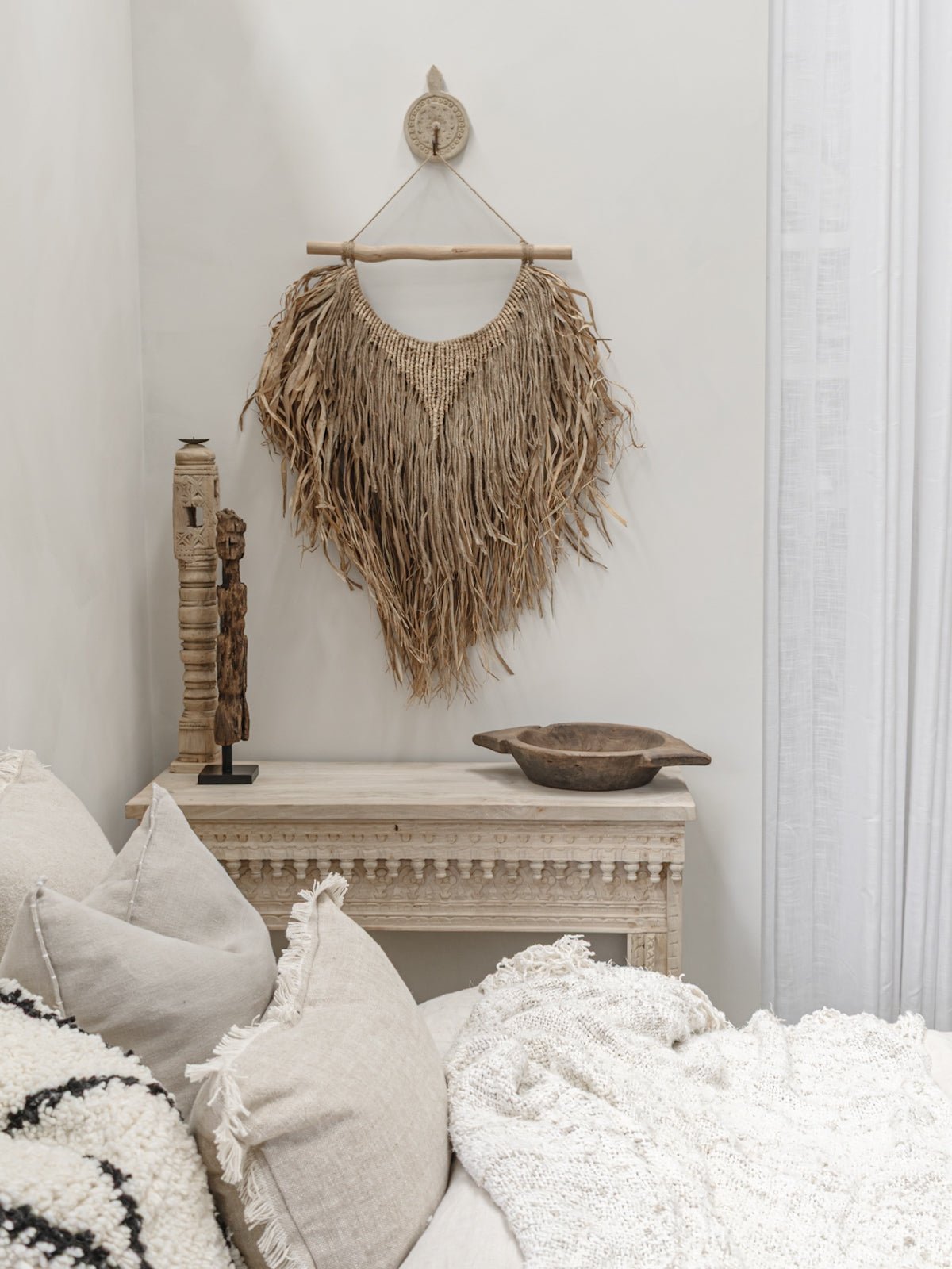 Sari | Raffia Jute Wall Hanging - Wander & Wild Home