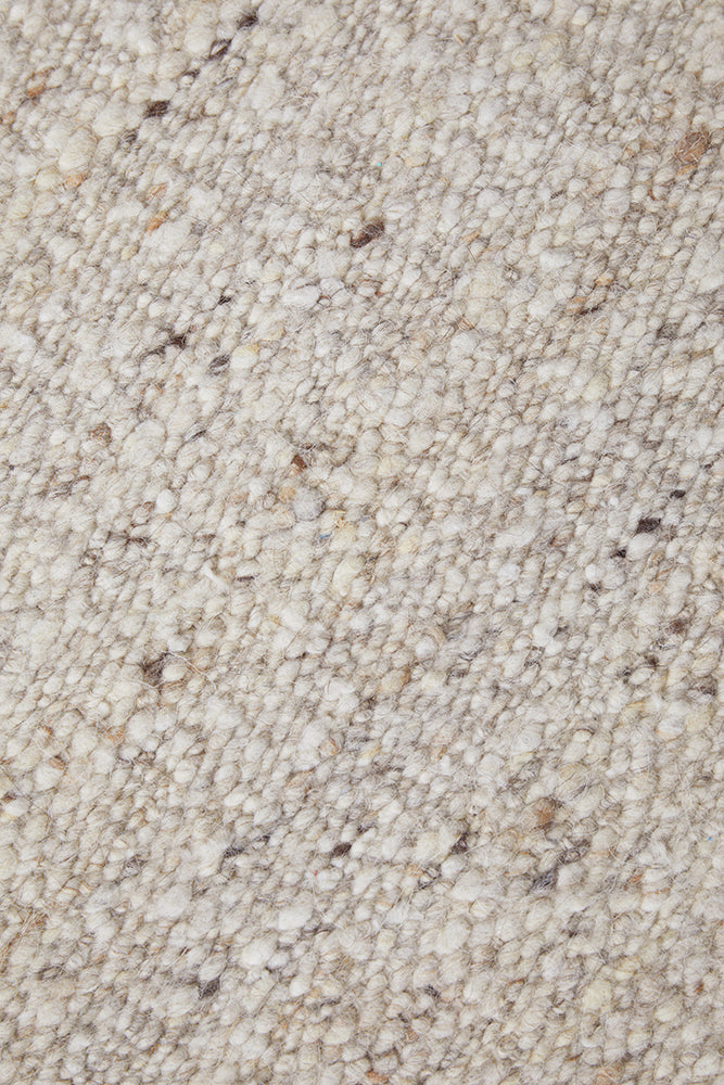 Elm Pepper neutral flecked wool detail
