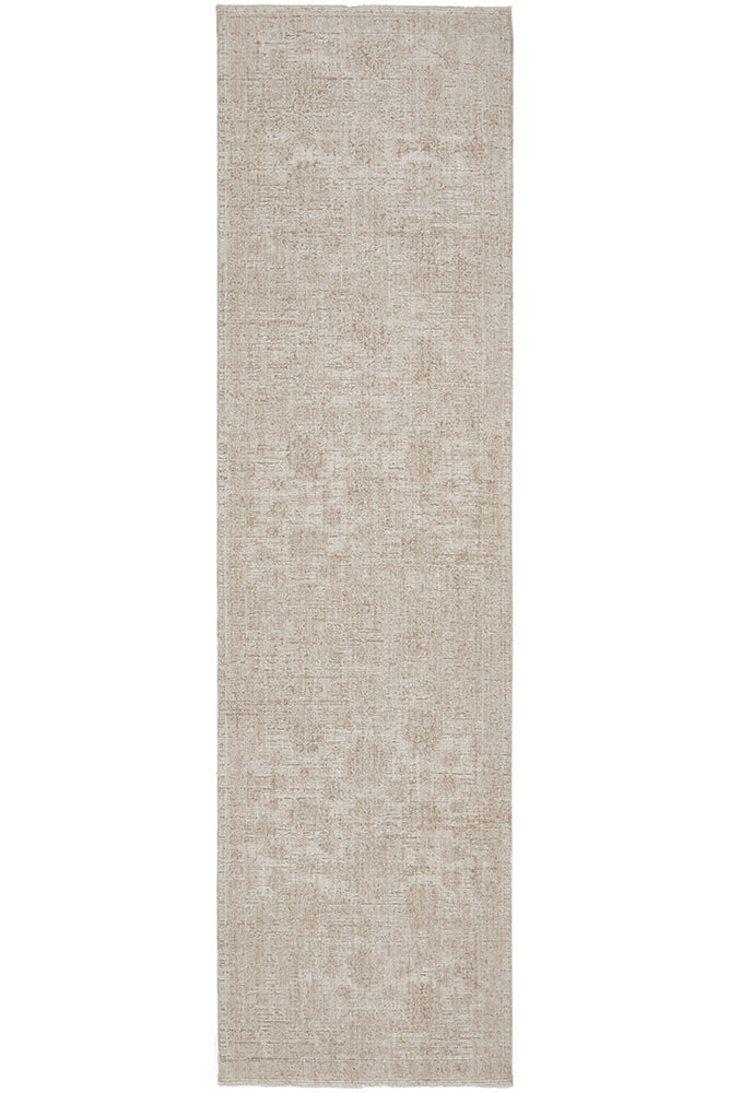 Flora Husk runner rug styled in a hallway