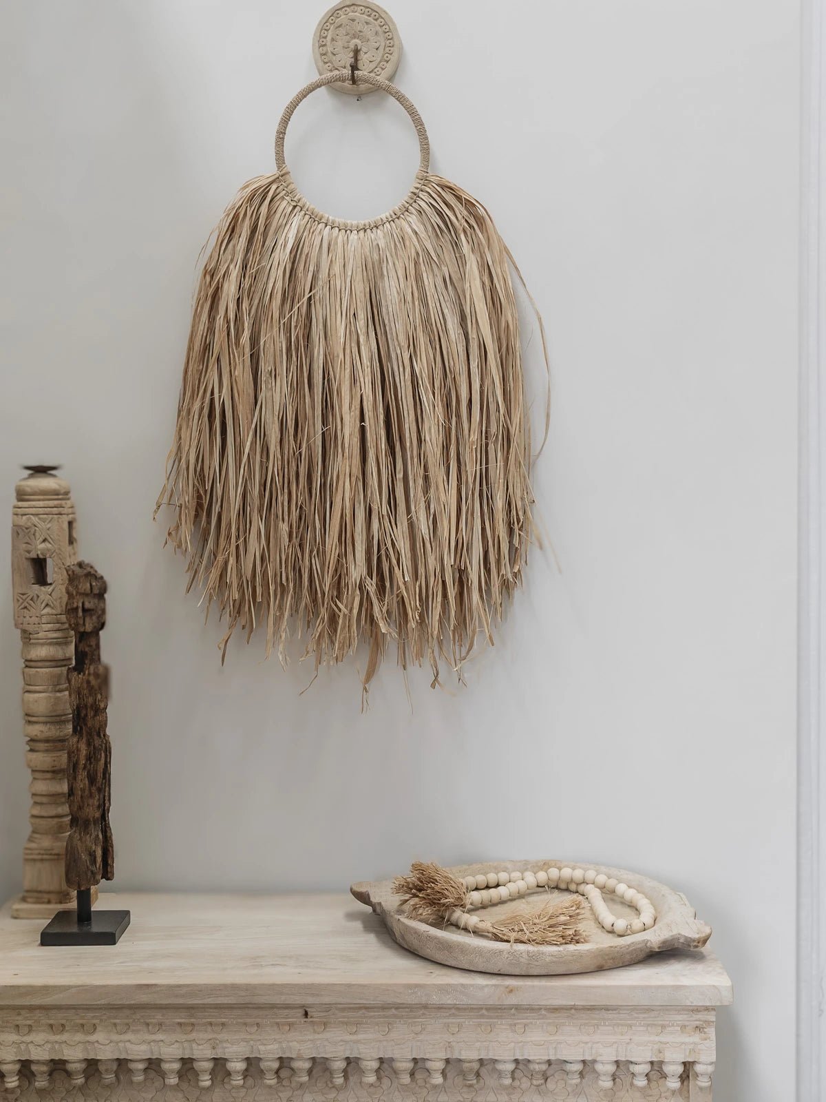 Tala | Timber Bead & Raffia Garland - Wander & Wild Home