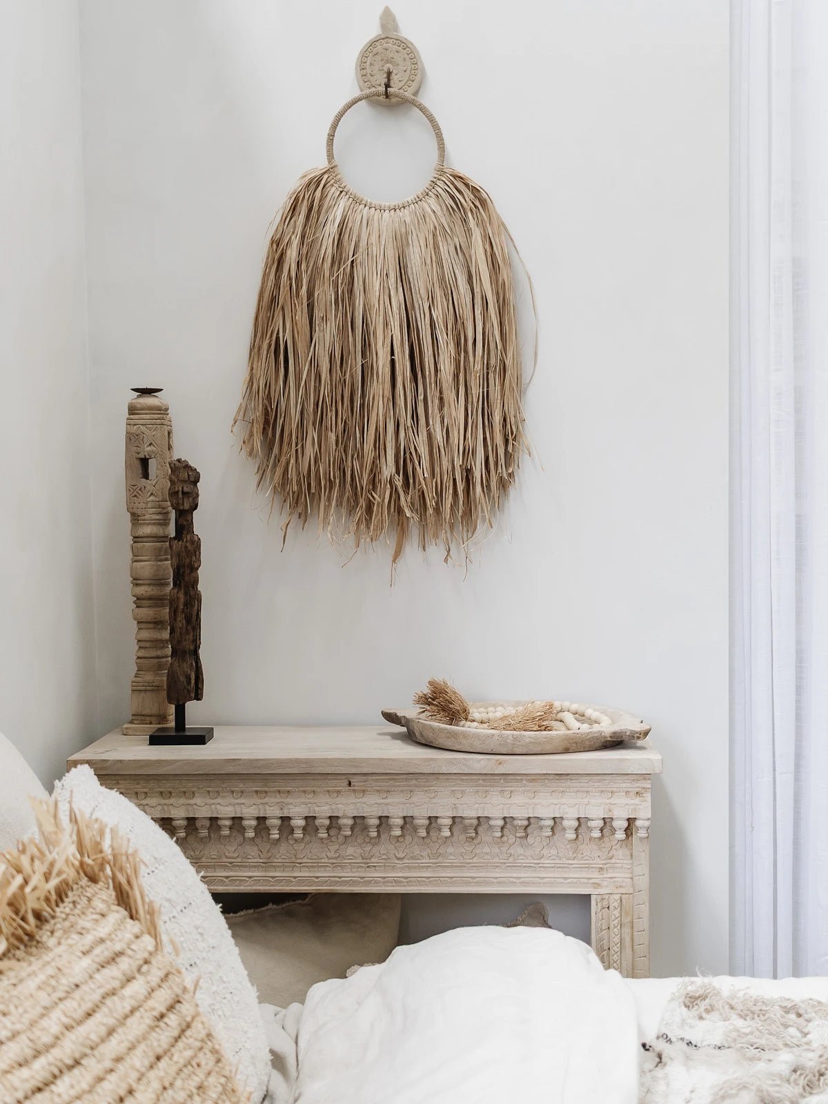 Tala | Timber Bead & Raffia Garland - Wander & Wild Home