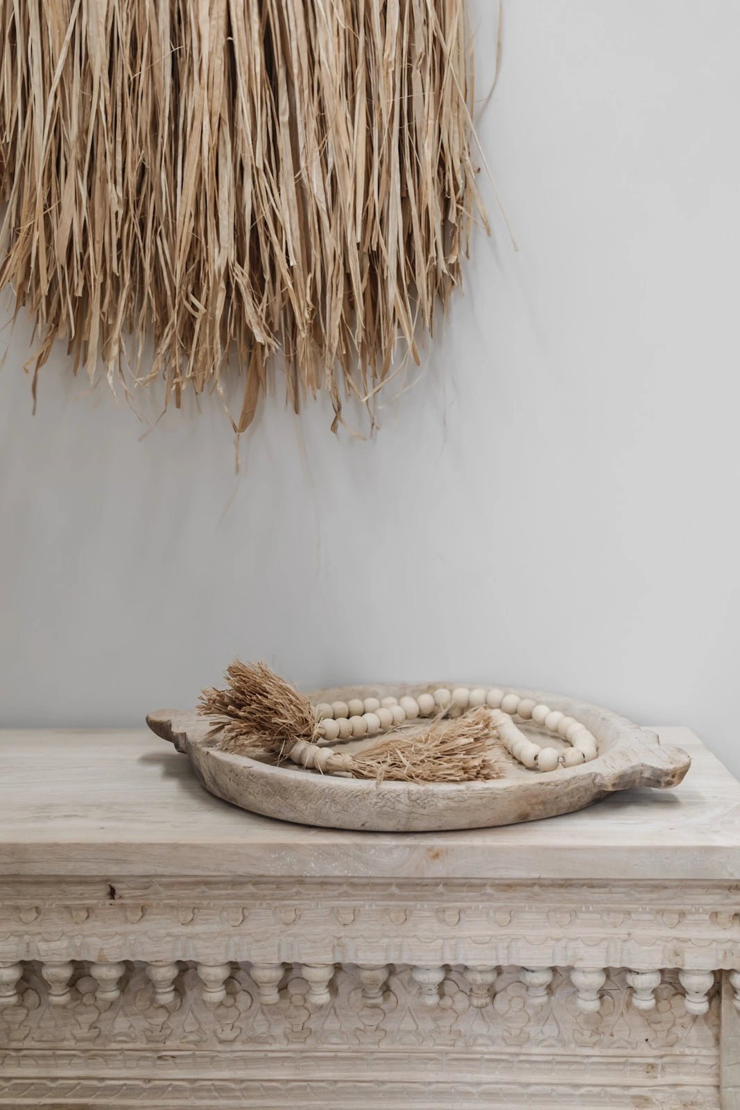 Tala | Timber Bead & Raffia Garland - Wander & Wild Home