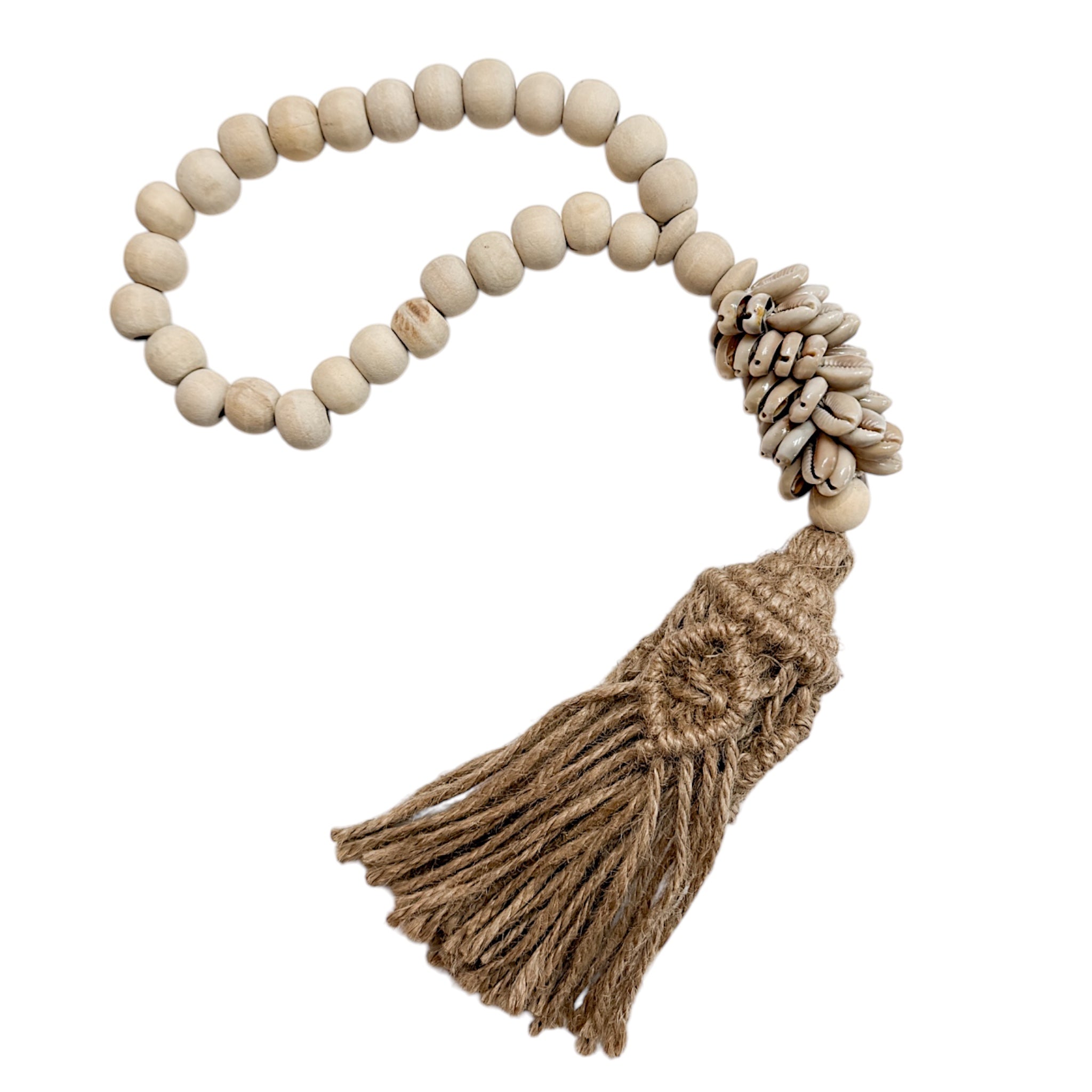 Tessa | Jute Tassel & Shell Garland - Wander & Wild Home