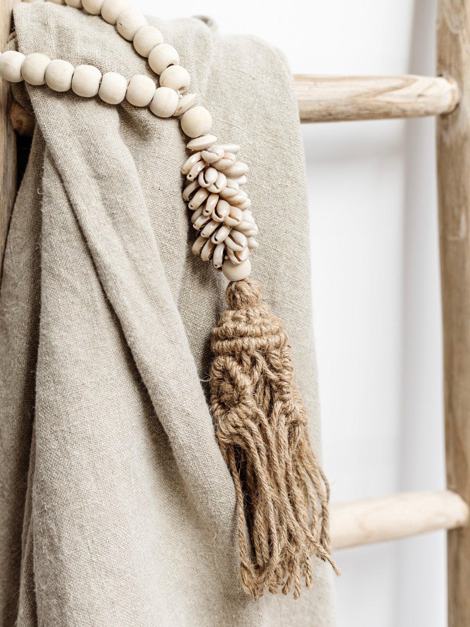 Tessa | Jute Tassel & Shell Garland - Wander & Wild Home