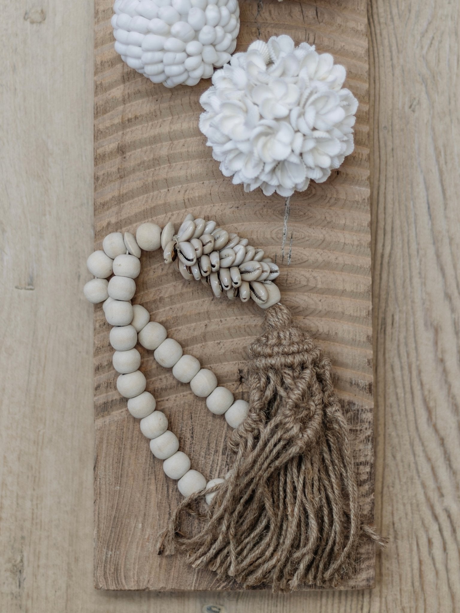 Tessa | Jute Tassel & Shell Garland - Wander & Wild Home