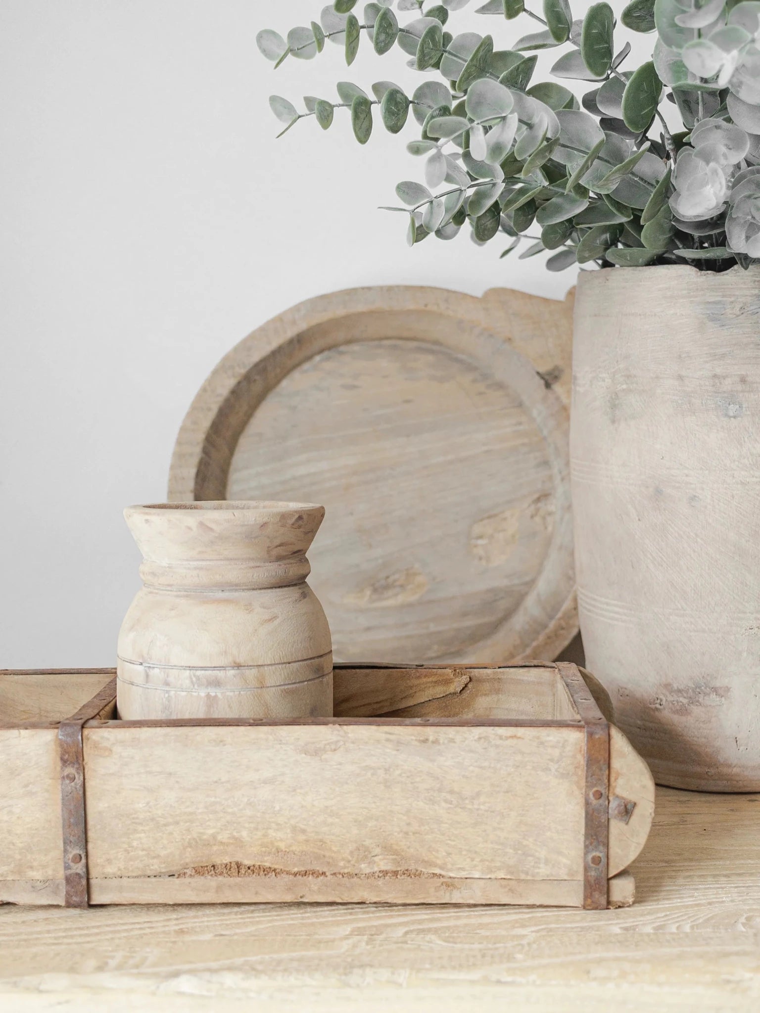 Vintage Indian Bottle Pot | Natural - Wander & Wild Home