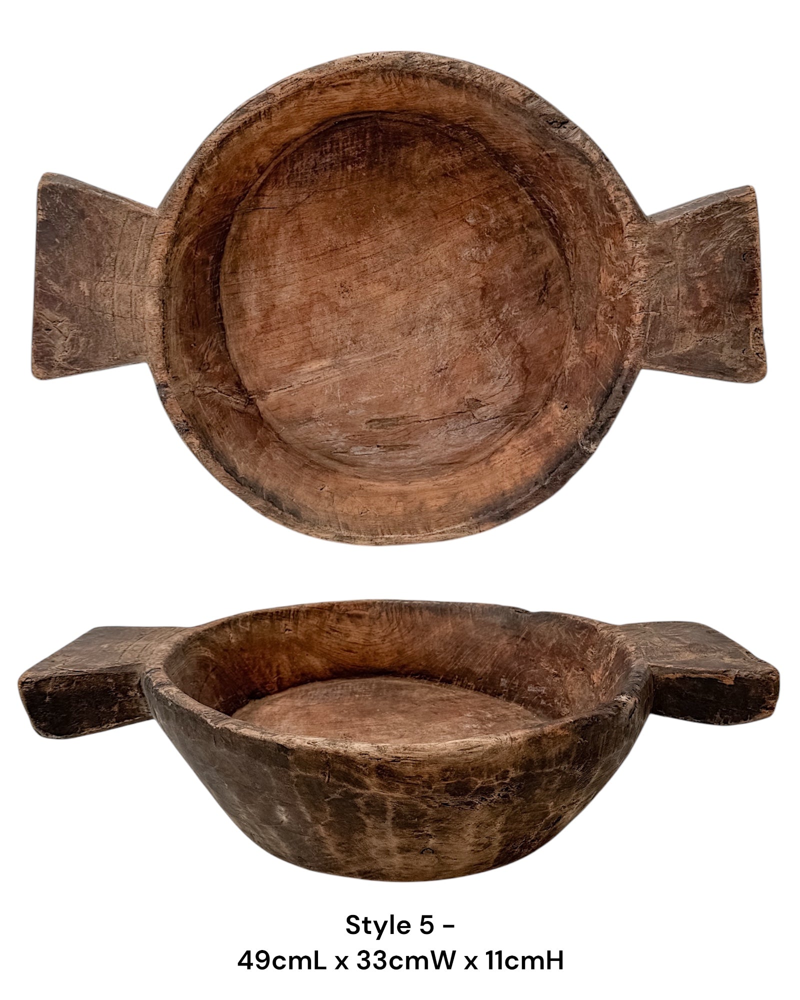 Vintage Indian Handled Parat Bowl - Rustic - Wander & Wild Home