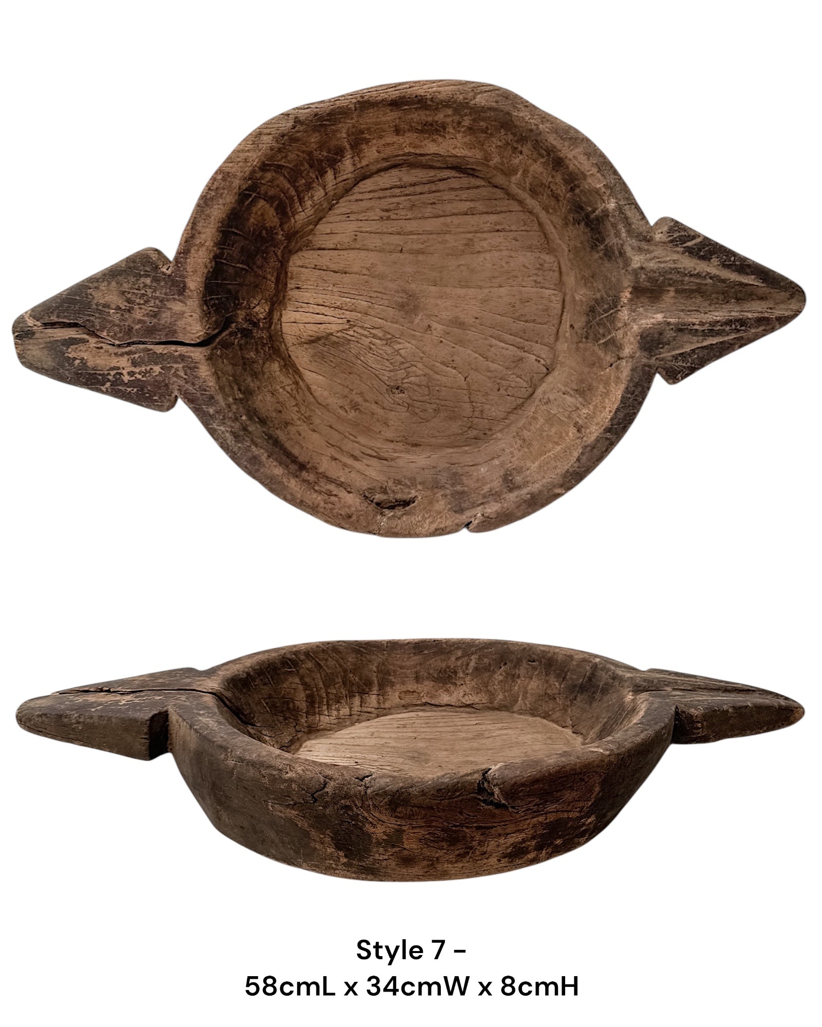 Vintage Indian Handled Parat Bowl - Rustic - Wander & Wild Home