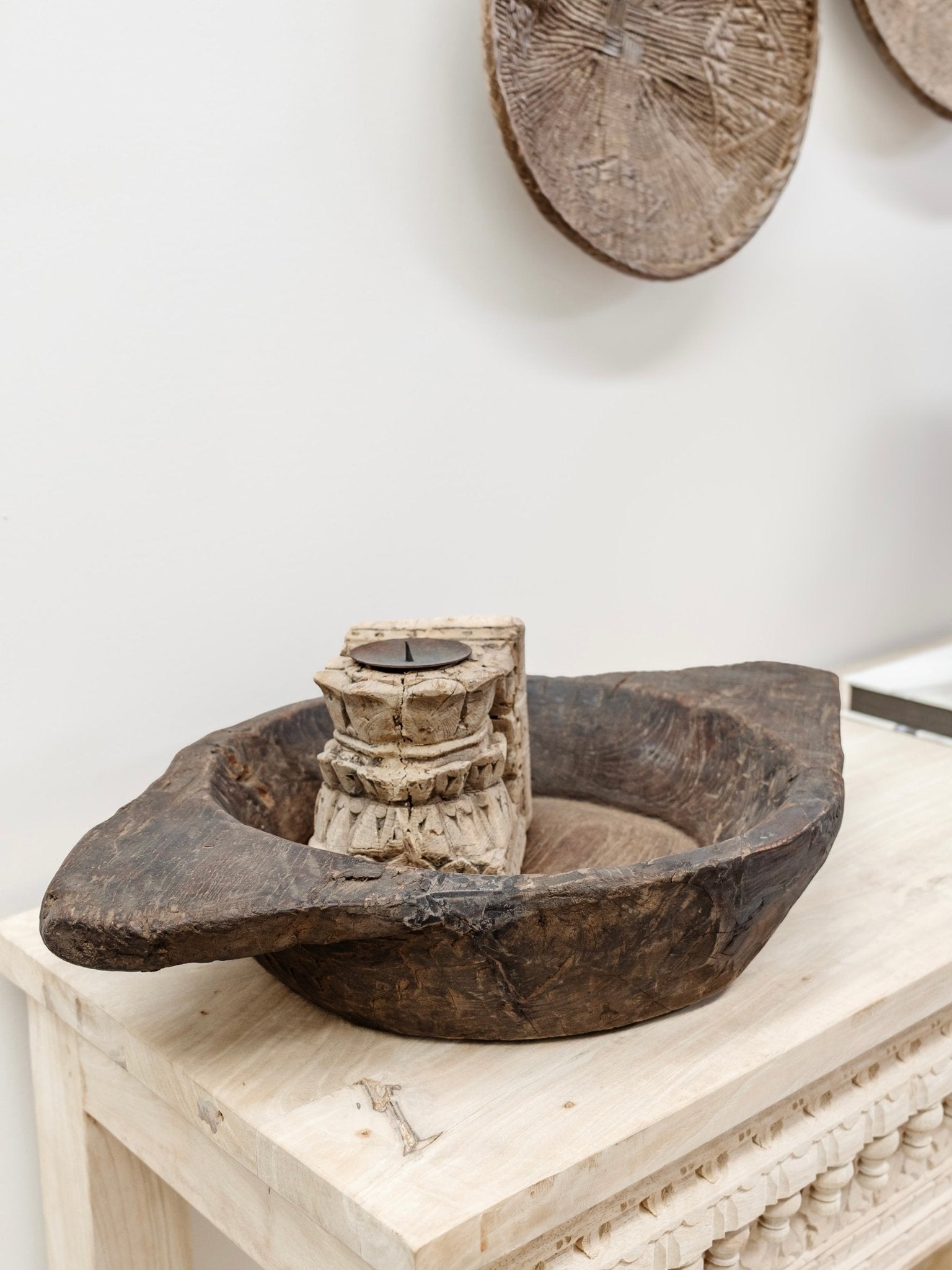 Vintage Indian Handled Parat Bowl - Rustic - Wander & Wild Home