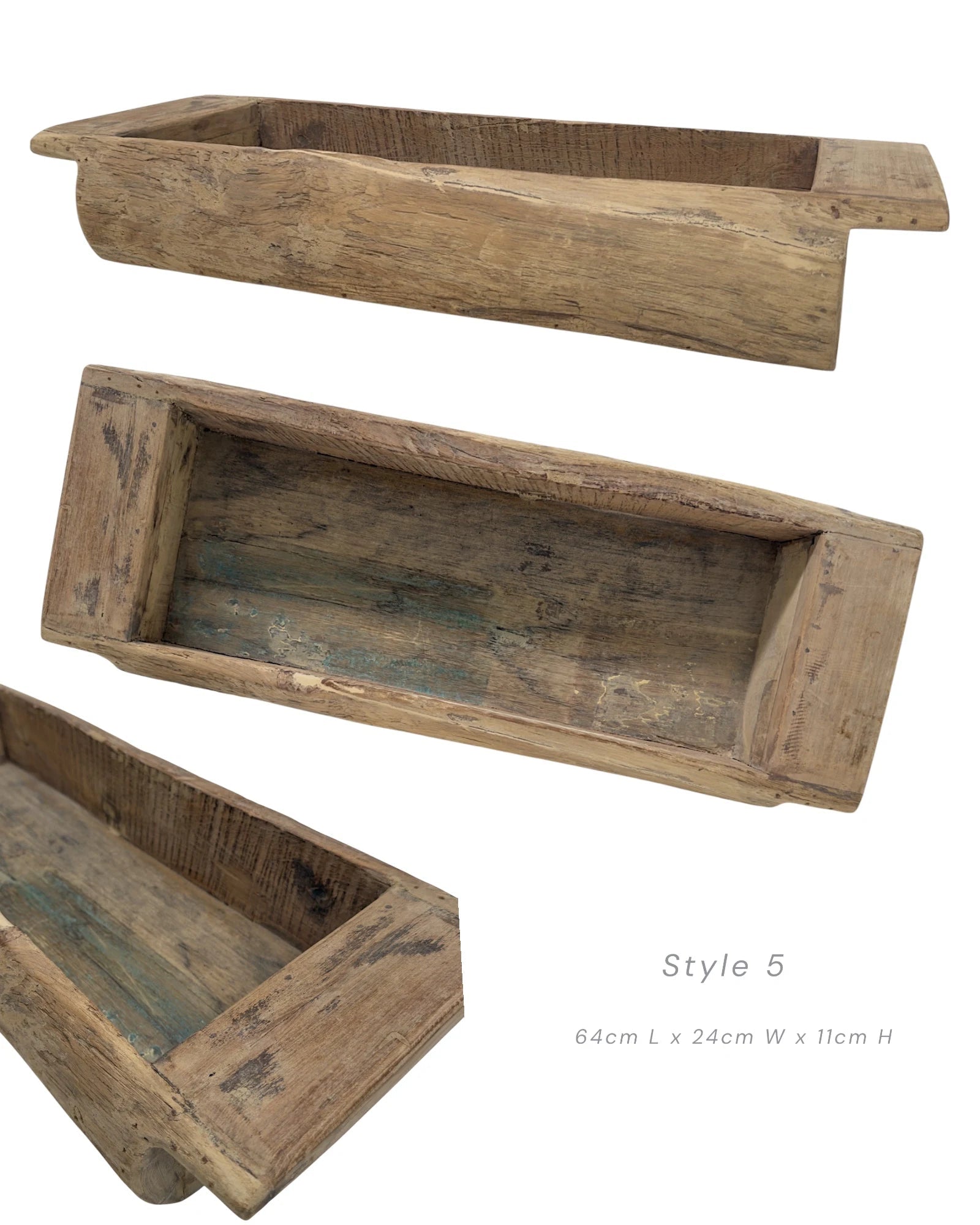 Vintage Indian Khaliya Wooden Tray - Large - Wander & Wild Home