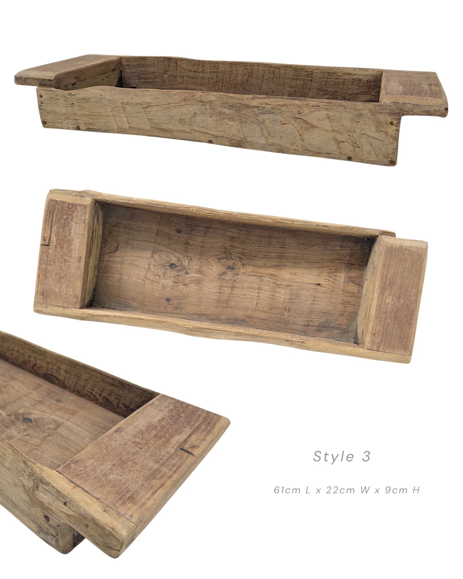 Vintage Indian Khaliya Wooden Tray - Large - Wander & Wild Home