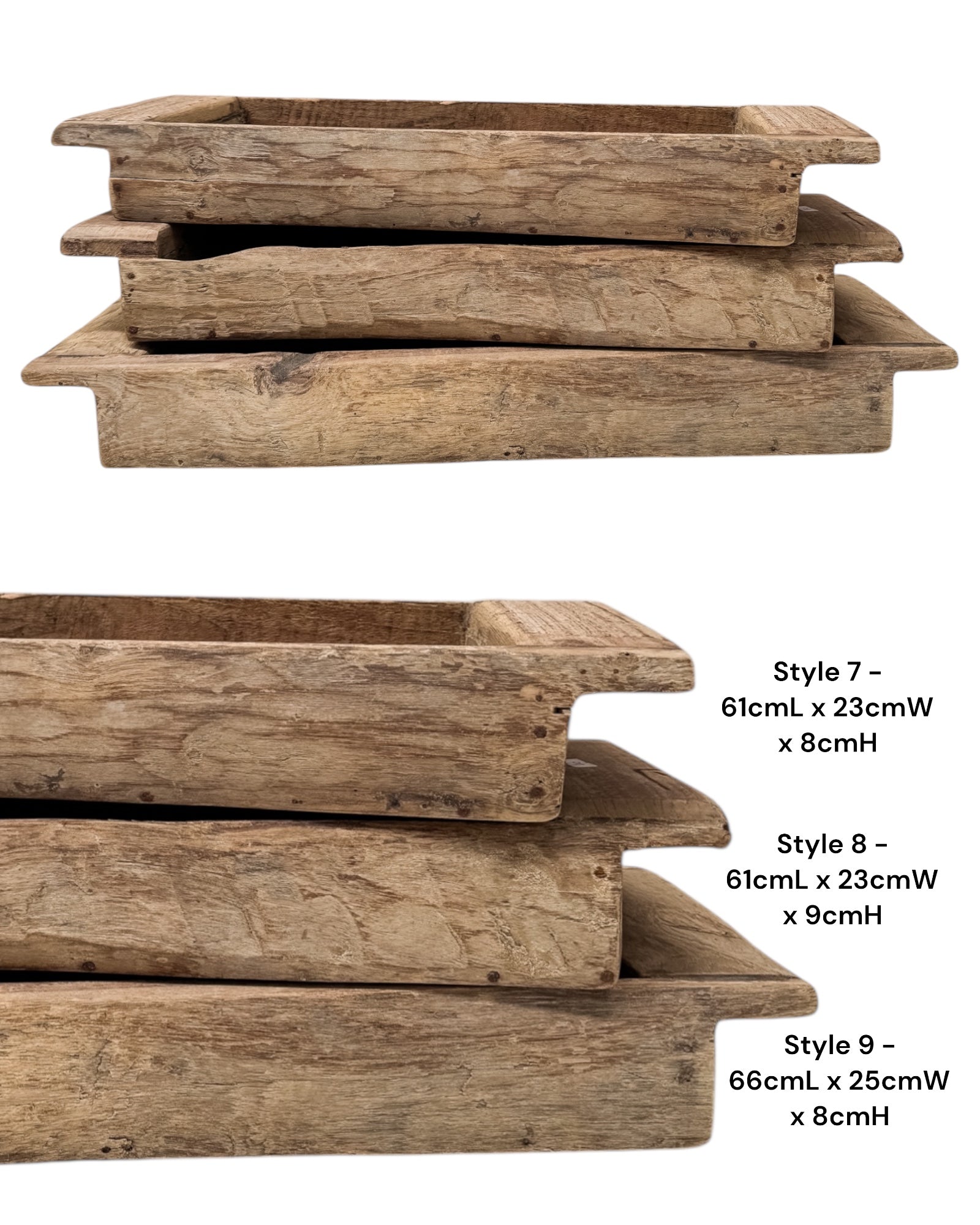 Vintage Indian Khaliya Wooden Tray - Large - Wander & Wild Home