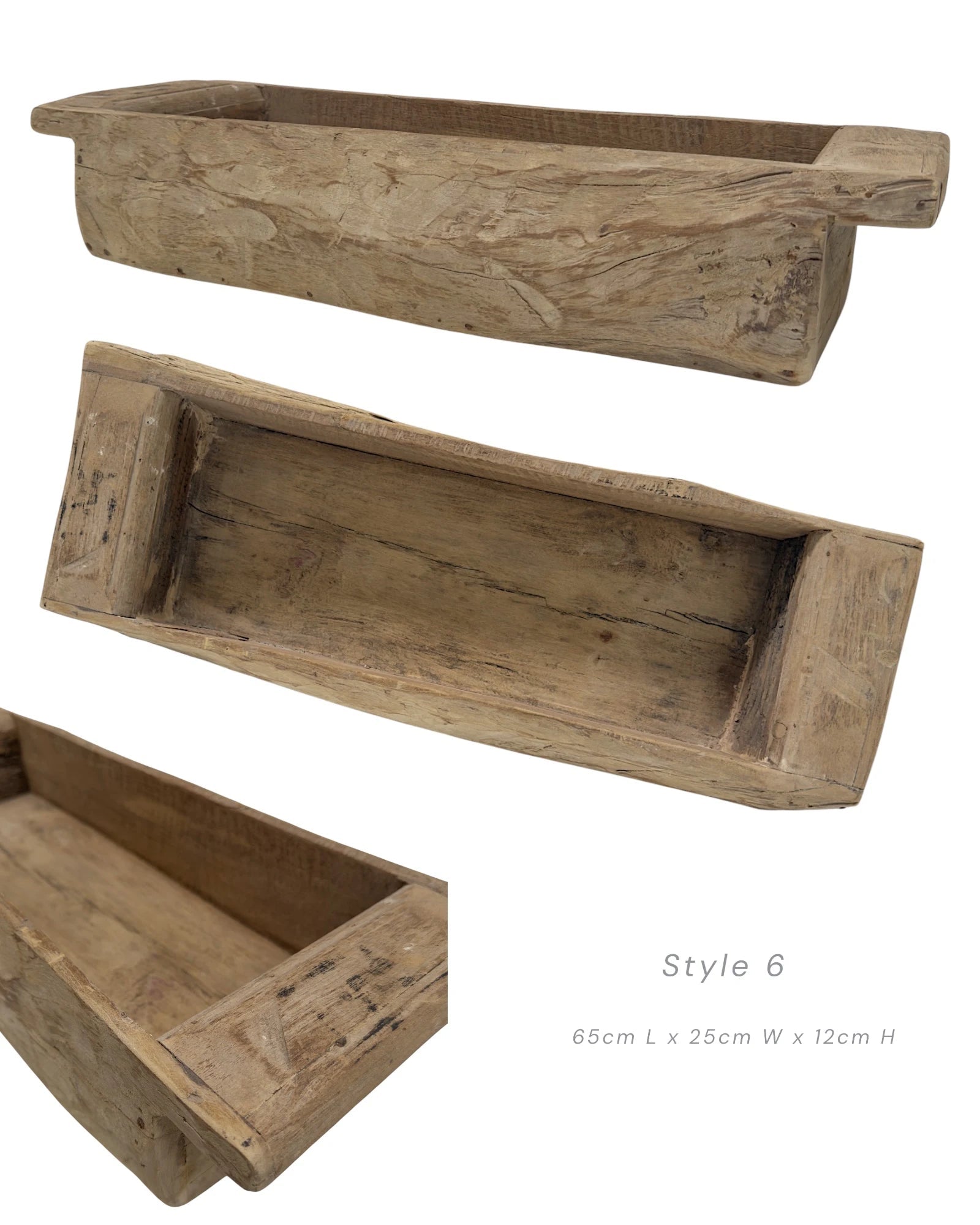 Vintage Indian Khaliya Wooden Tray - Large - Wander & Wild Home