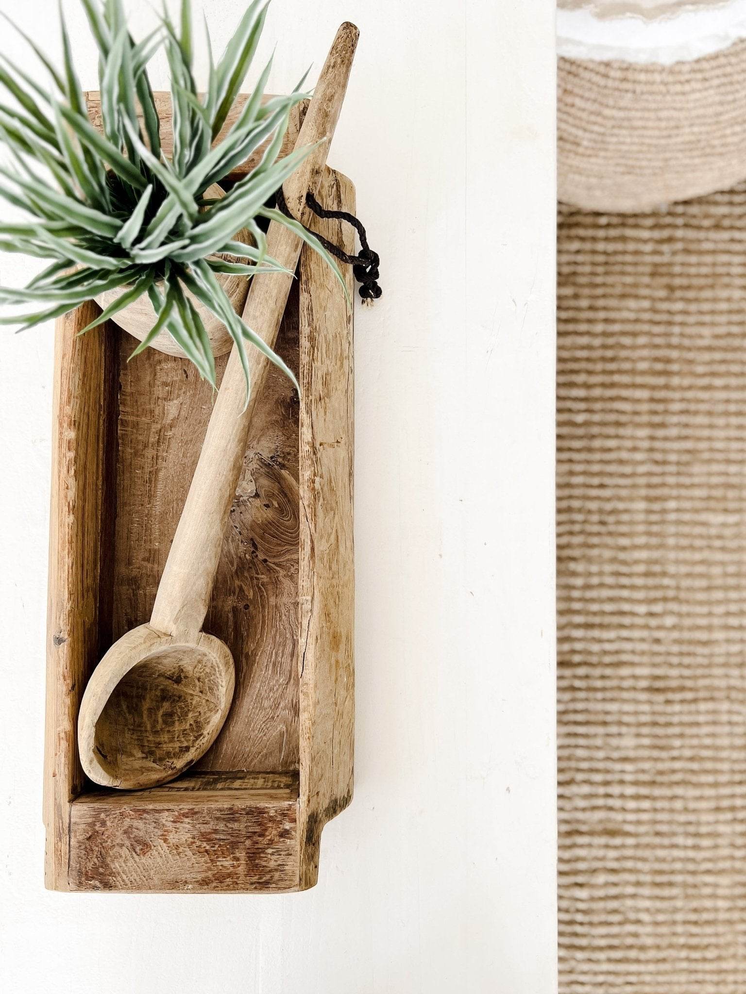 Vintage Indian Khaliya Wooden Tray -Large/XL - Wander & Wild Home