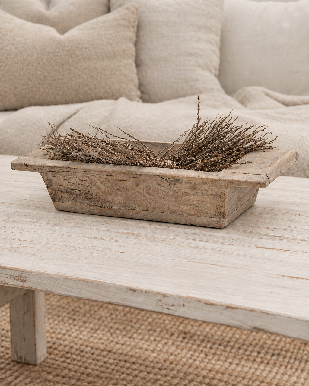 Vintage Indian Khaliya Wooden Tray - Standard - Wander & Wild Home