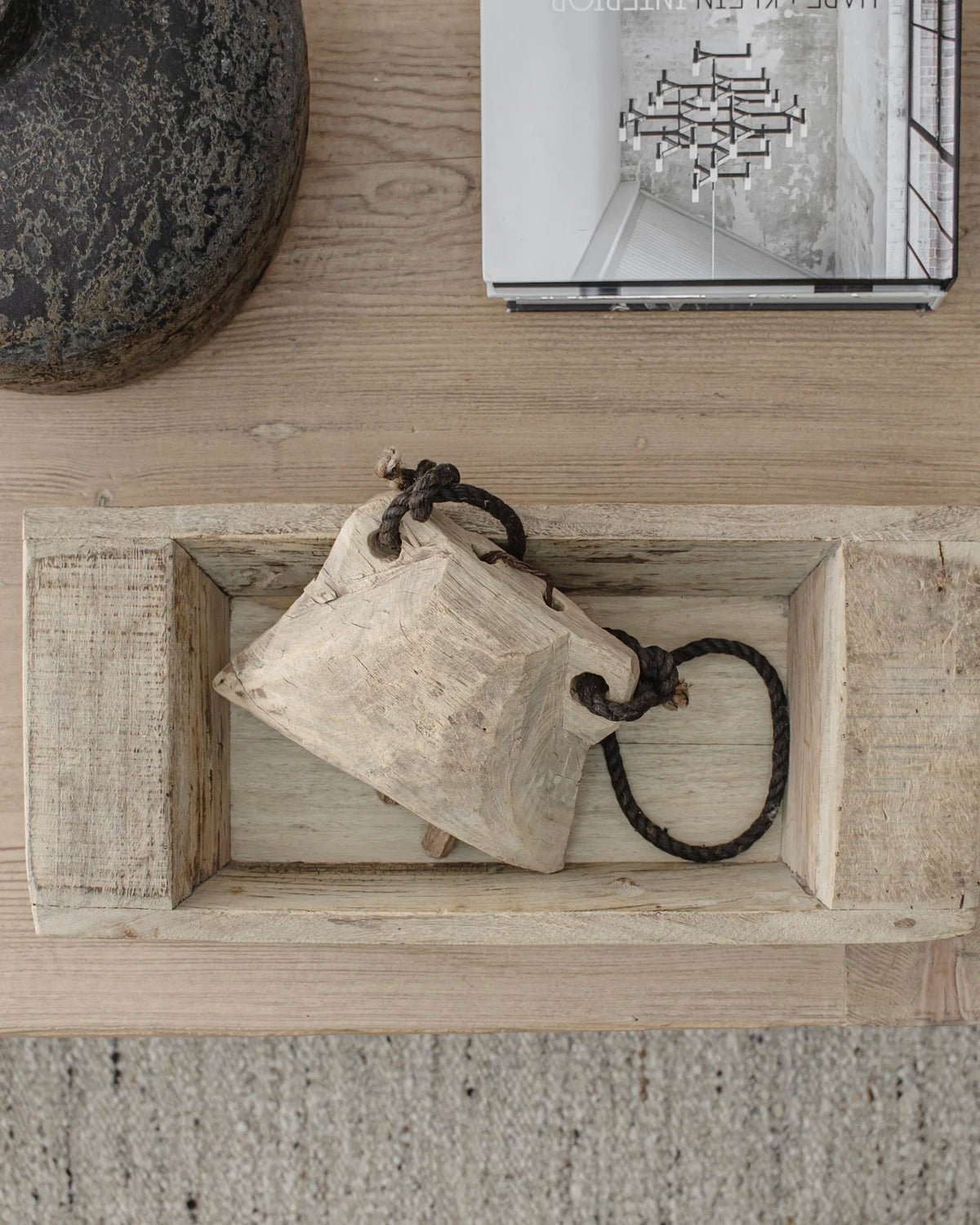 Vintage Indian Khaliya Wooden Tray -Standard - Wander & Wild Home