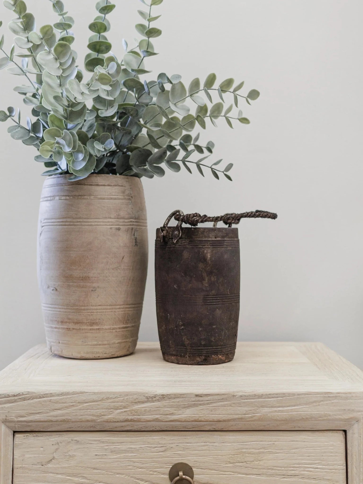 Vintage Indian Milk Pots | Natural - Wander & Wild Home