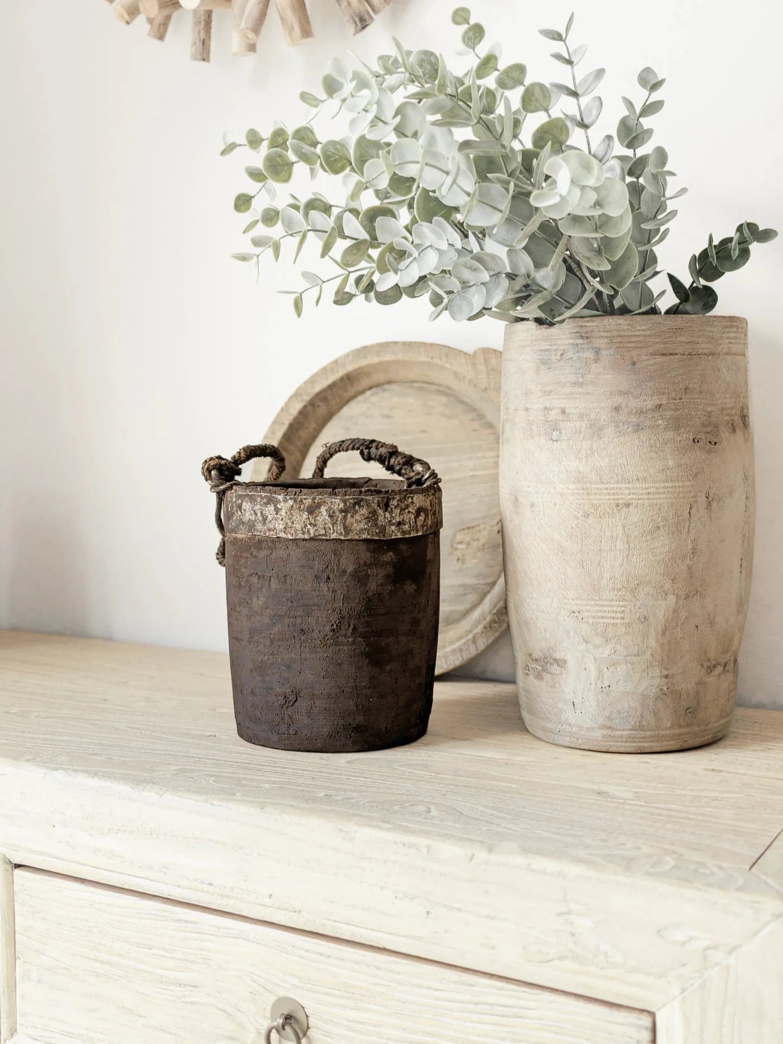 Vintage Indian Village Water Pot | Dark - Wander & Wild Home