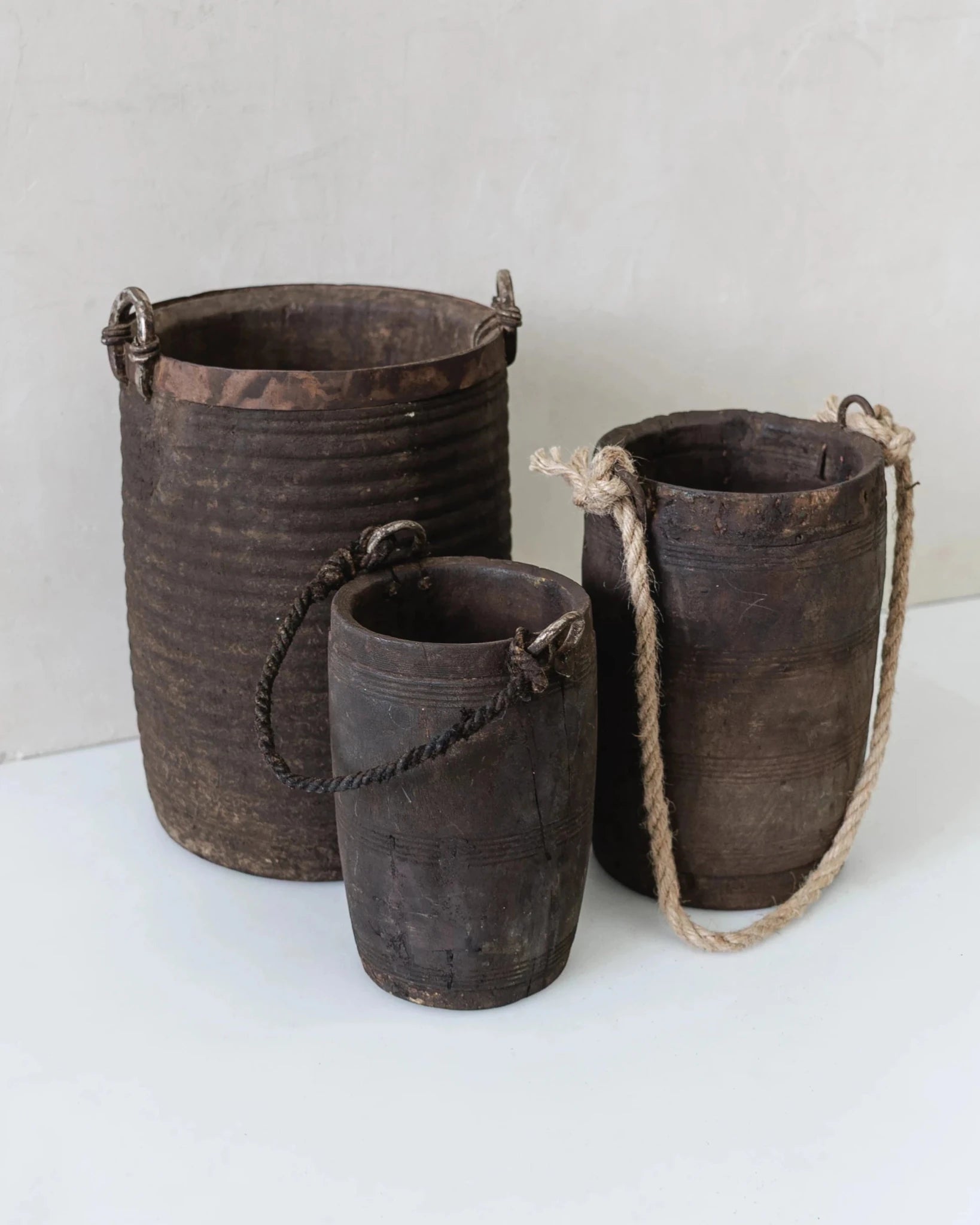 Vintage Indian Village Water Pot | Dark - Wander & Wild Home