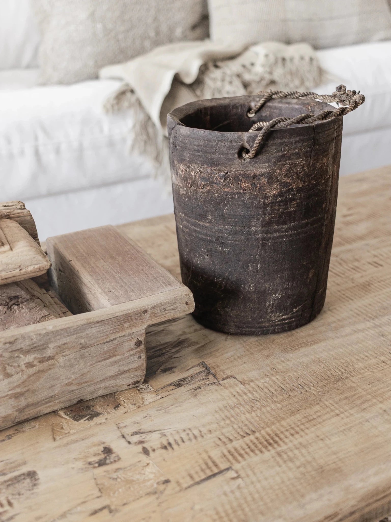 Vintage Indian Village Water Pot | Dark - Wander & Wild Home